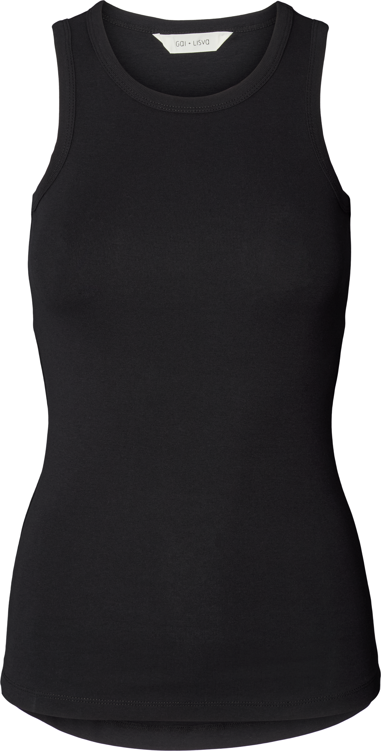 GAI+LISVA Alberte Cotton 1x1 RIB Top Top 650 Black