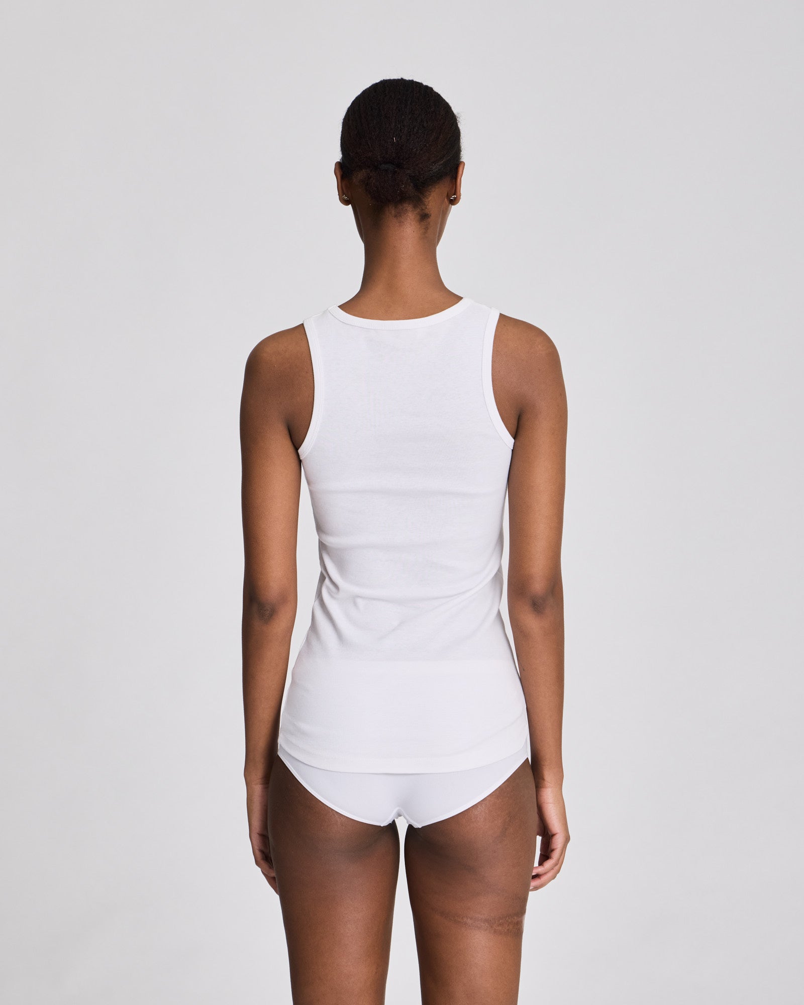 GAI+LISVA Alberte Cotton 1x1 RIB Top Tops & T-shirts 100 White