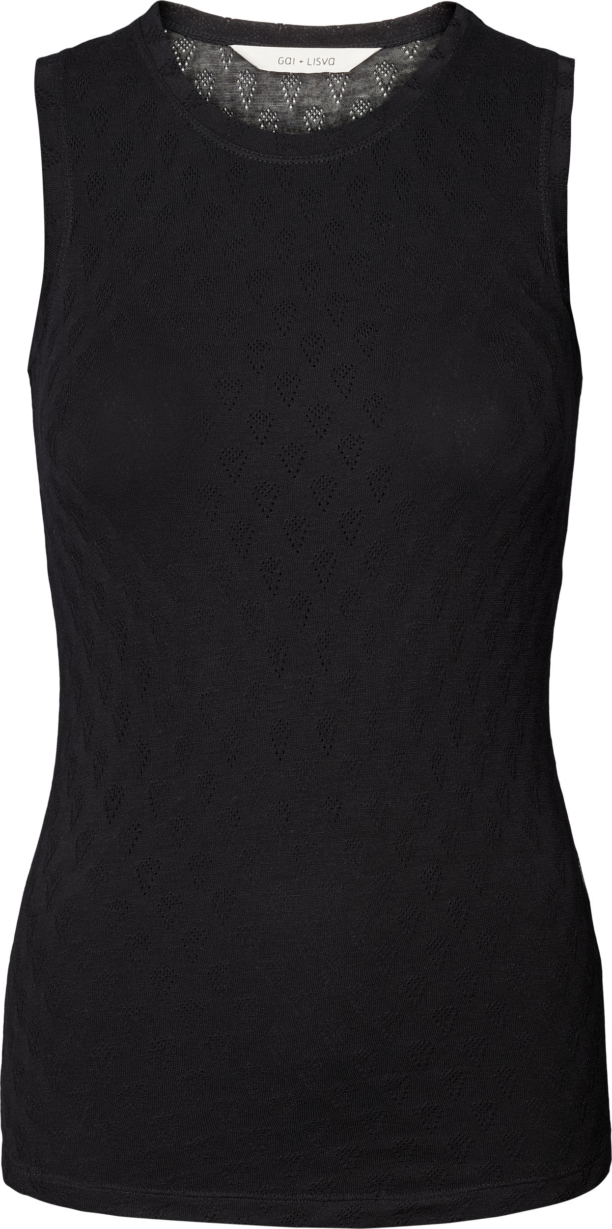 GAI+LISVA Alberte S´less Silk Top Top 652 Stretch Limo Black