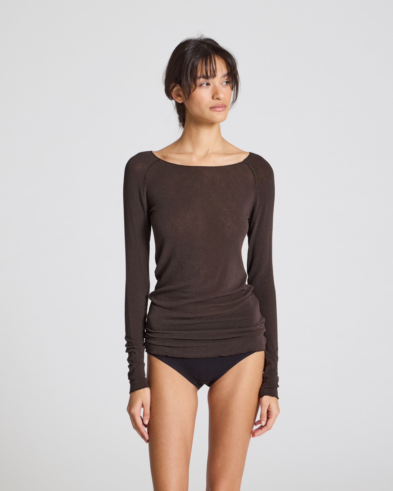 GAI+LISVA Amalie Wool Top Tops & T-shirts 681 Mulch