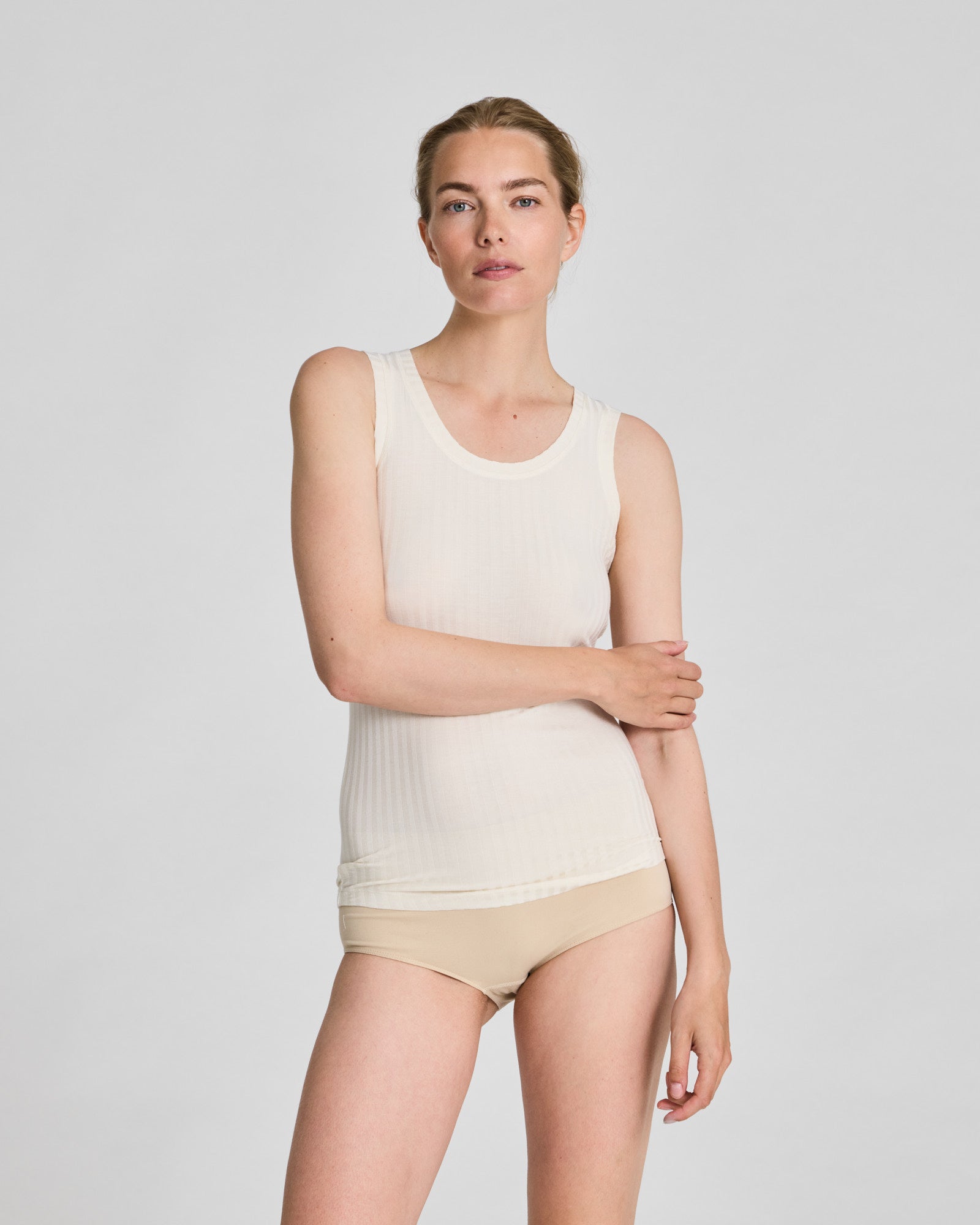 GAI+LISVA Anastasia S´less Rib Top Tops & T-shirts 150 Off White