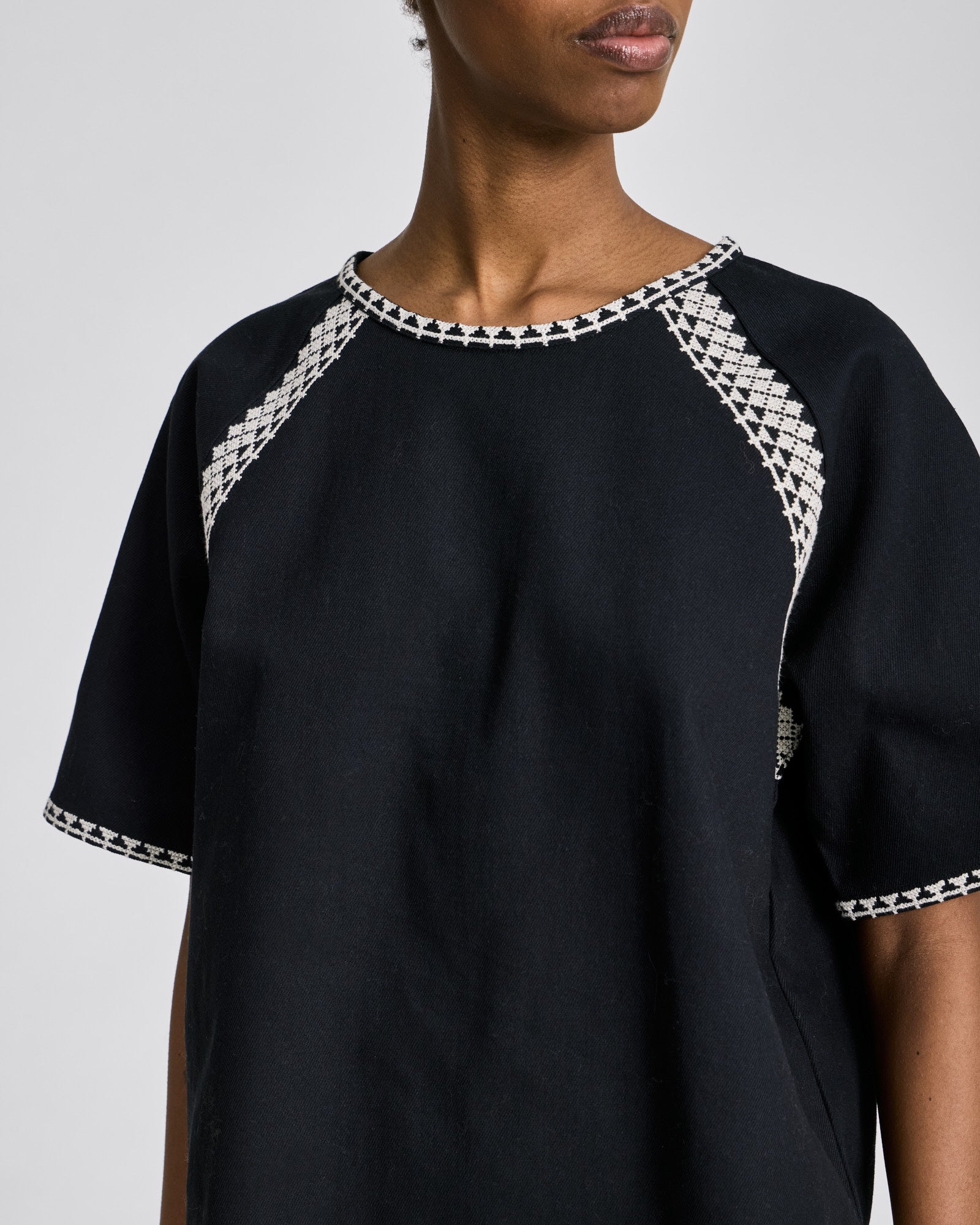 GAI+LISVA Angie S/S Cotton Twill Blouse Shirts & Blouses 650 Black