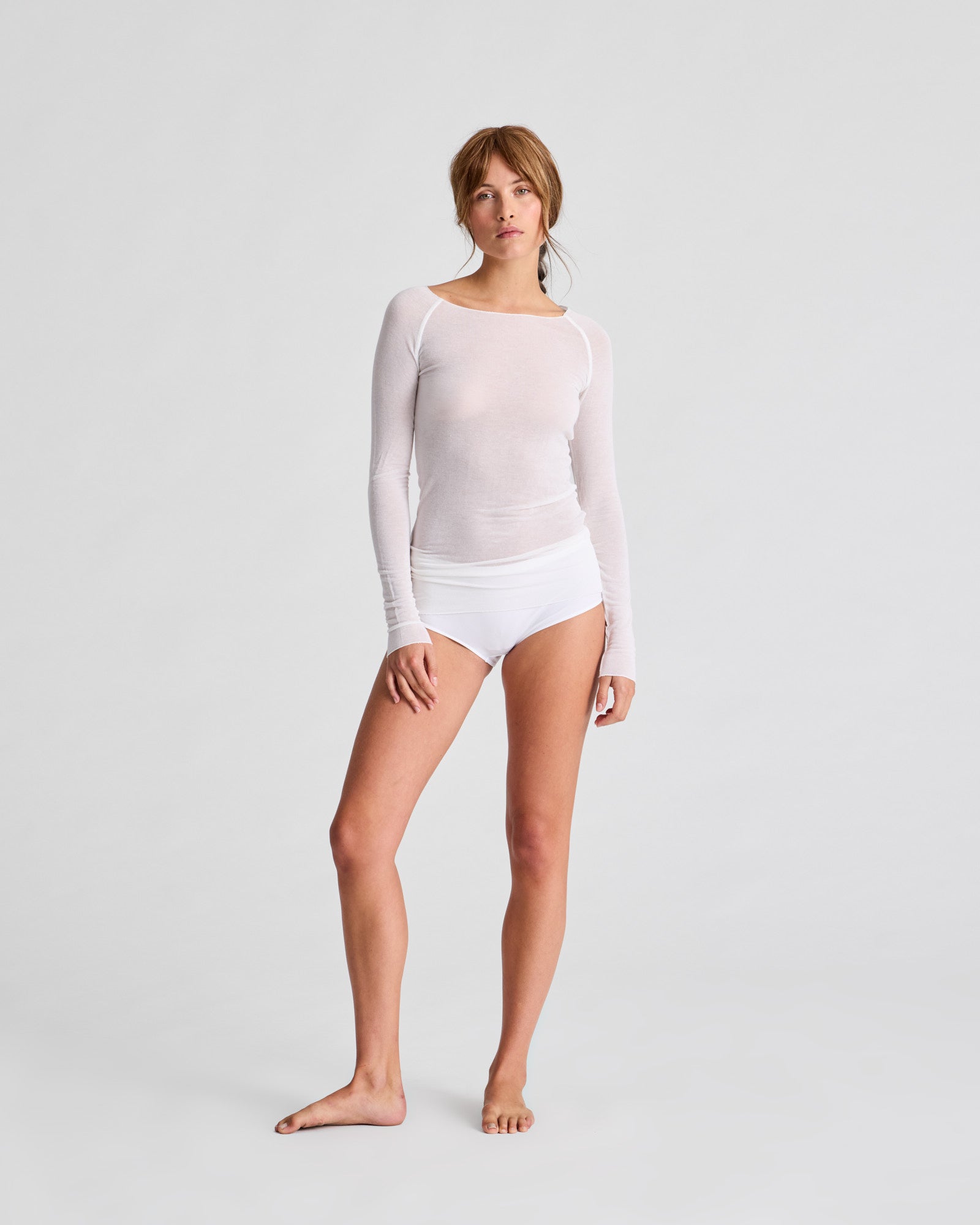 GAI+LISVA Amalie Wool Top Tops & T-shirts 100 White