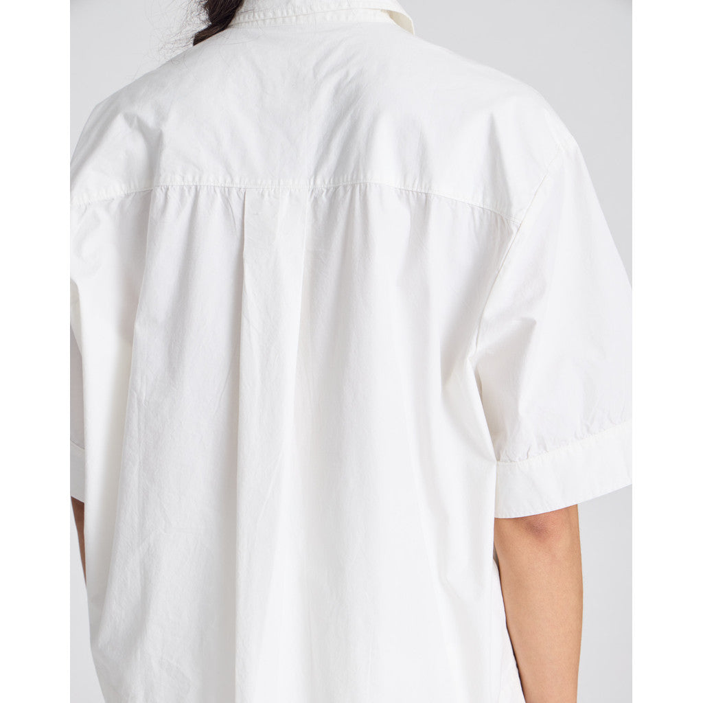 GAI+LISVA Astrid S/S Shirt Poplin Gots 243975 Shirts & Blouses 100 White