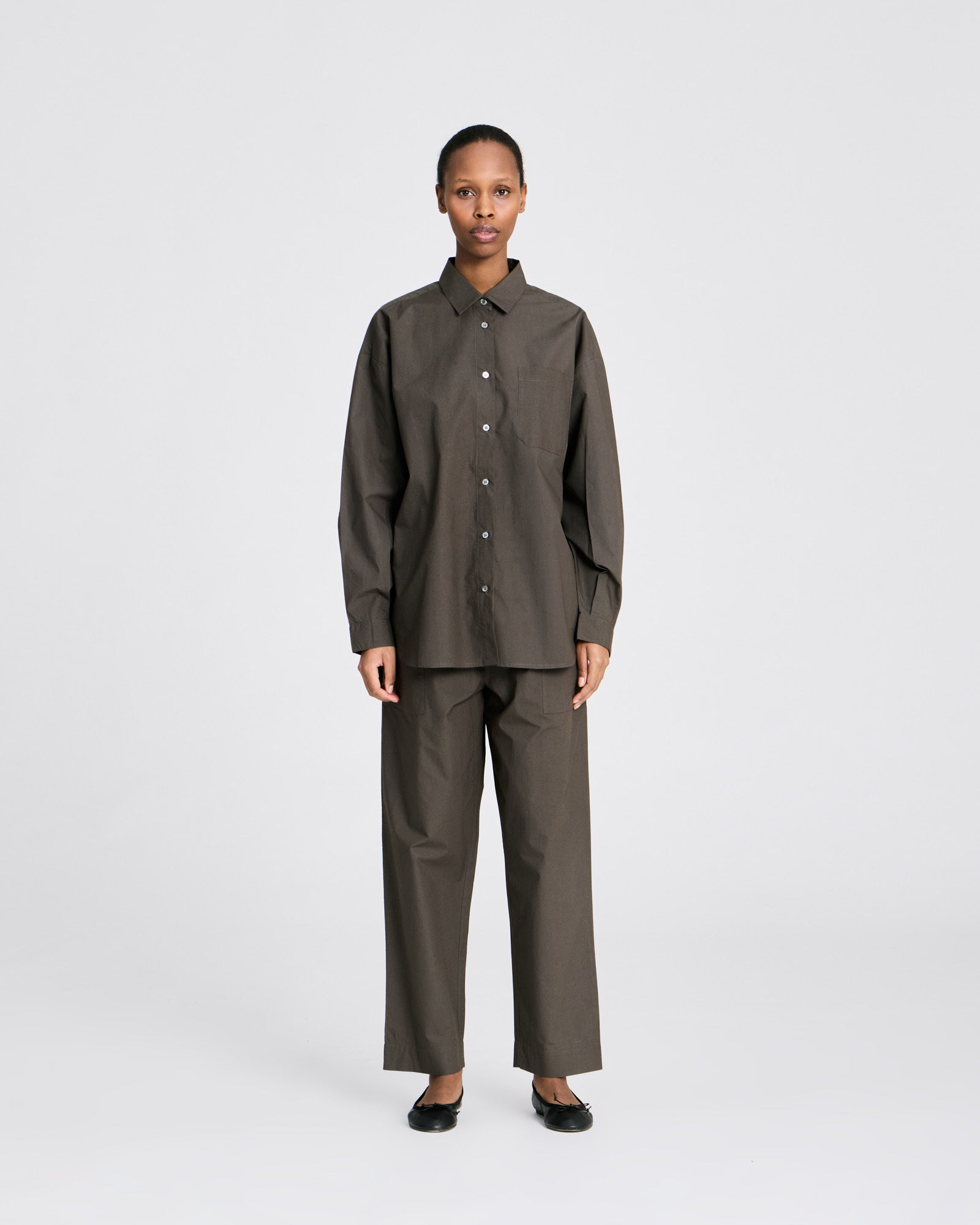 GAI+LISVA Astrid Shirt Poplin Gots 243975 Shirts & Blouses 750 Black Ink