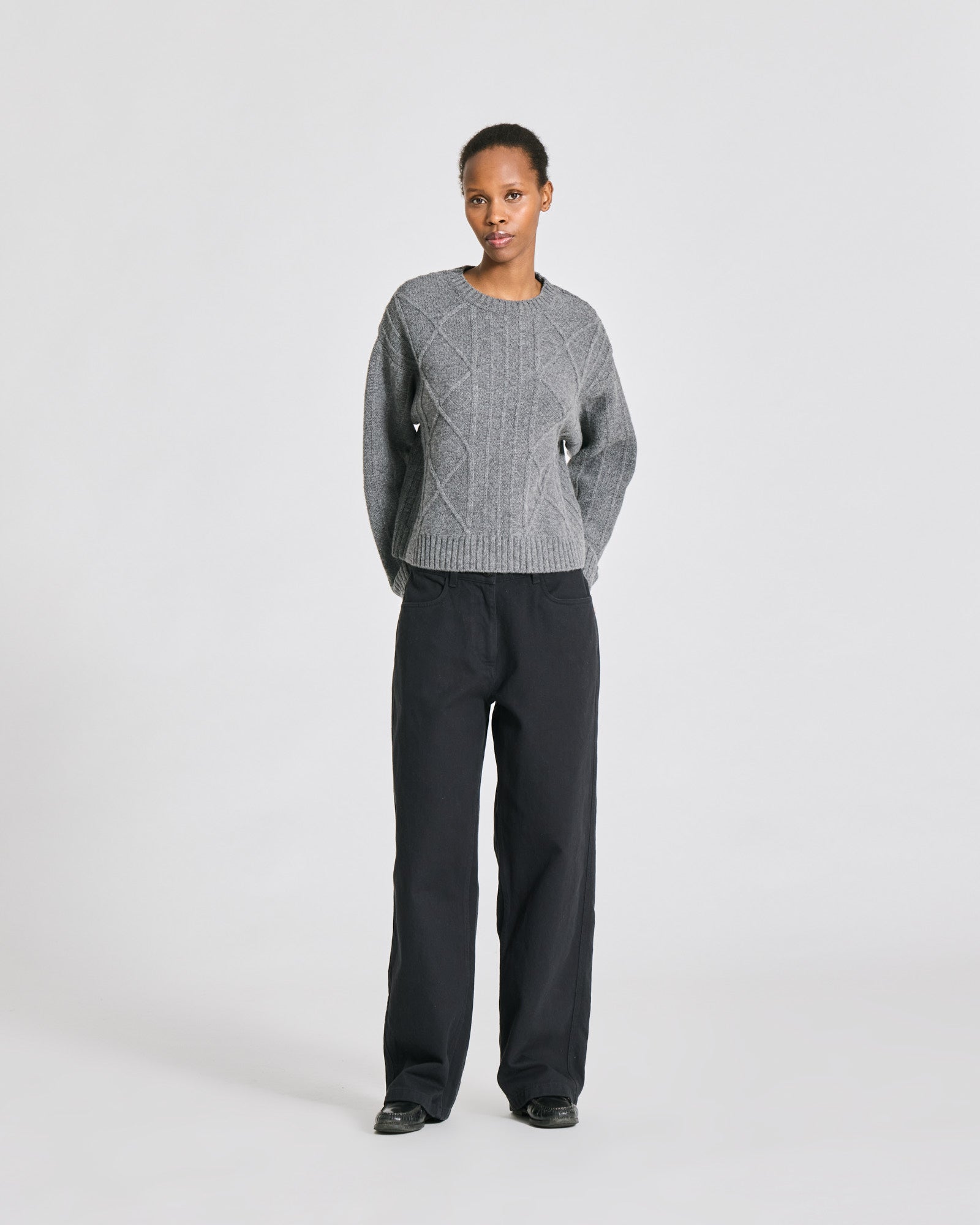 GAI+LISVA Carina L/S Pullover Lambswool Knit Lambswool l Knitwear 631 Grafitti Grey Melangé