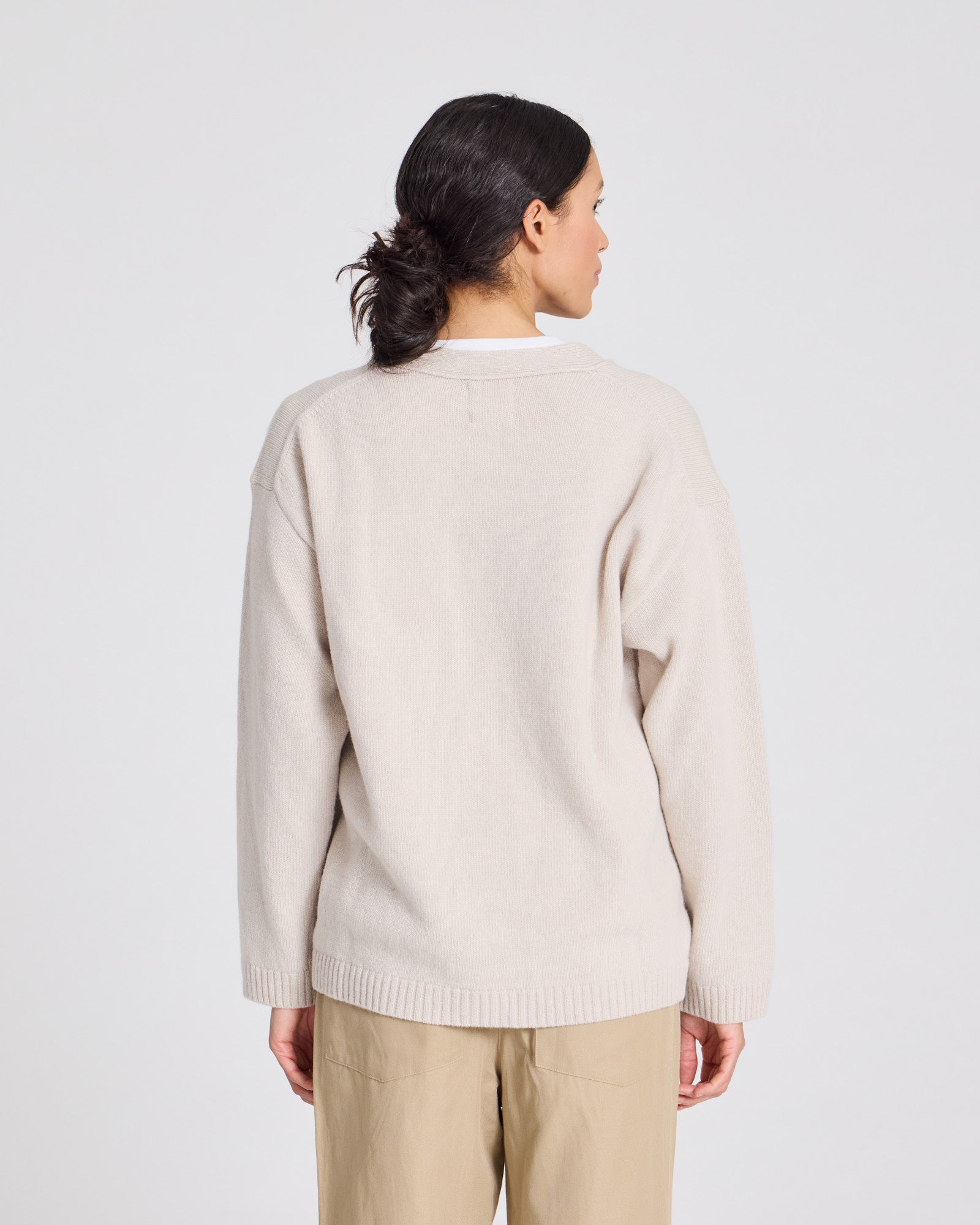 GAI+LISVA Edith Lambswool Cardigan GOTS 243975 Lambswool l Knitwear 826 Island Fossil