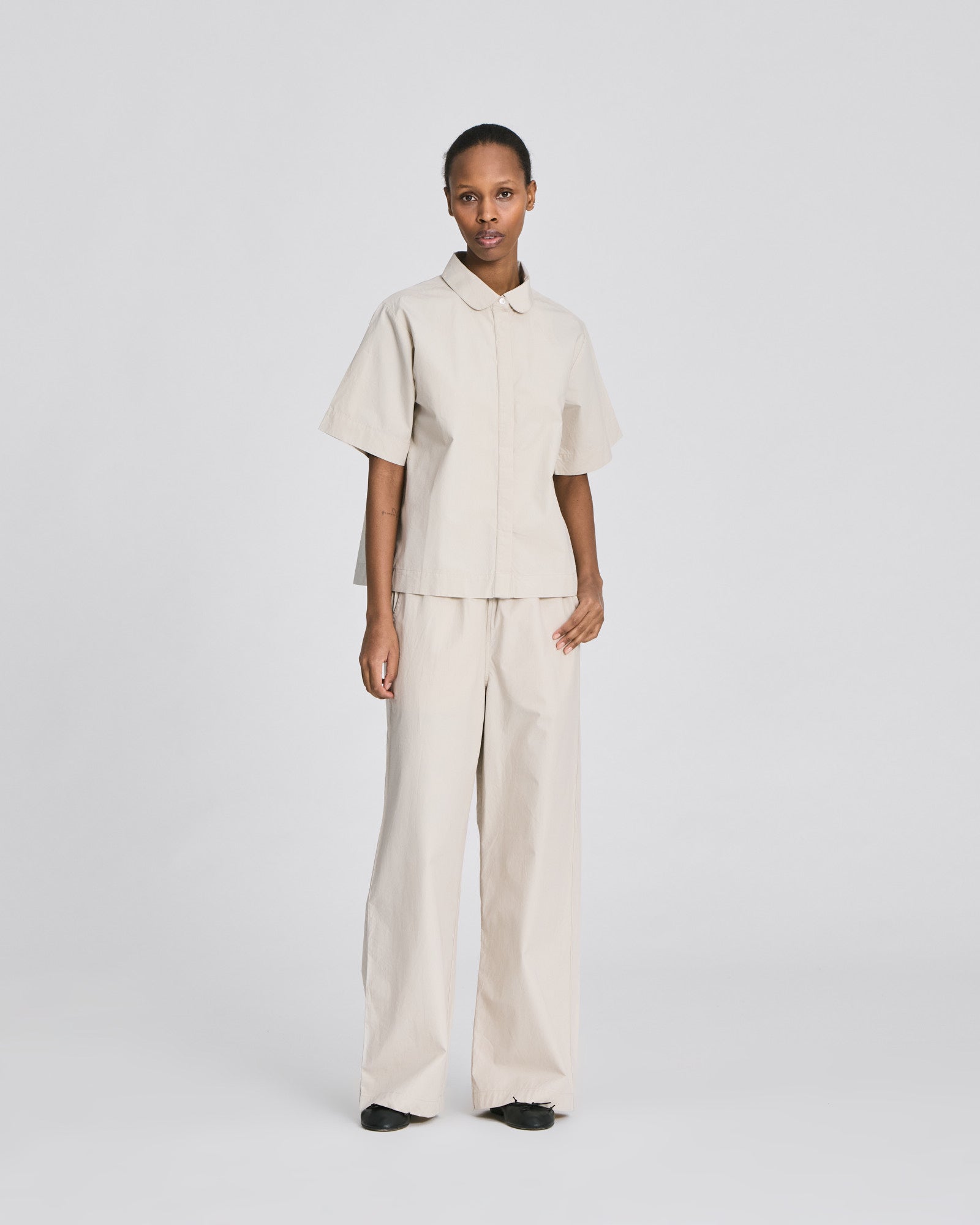 GAI+LISVA Elena S/S Poplin Shirt GOTS Shirts & Blouses 139 Ancient Grey