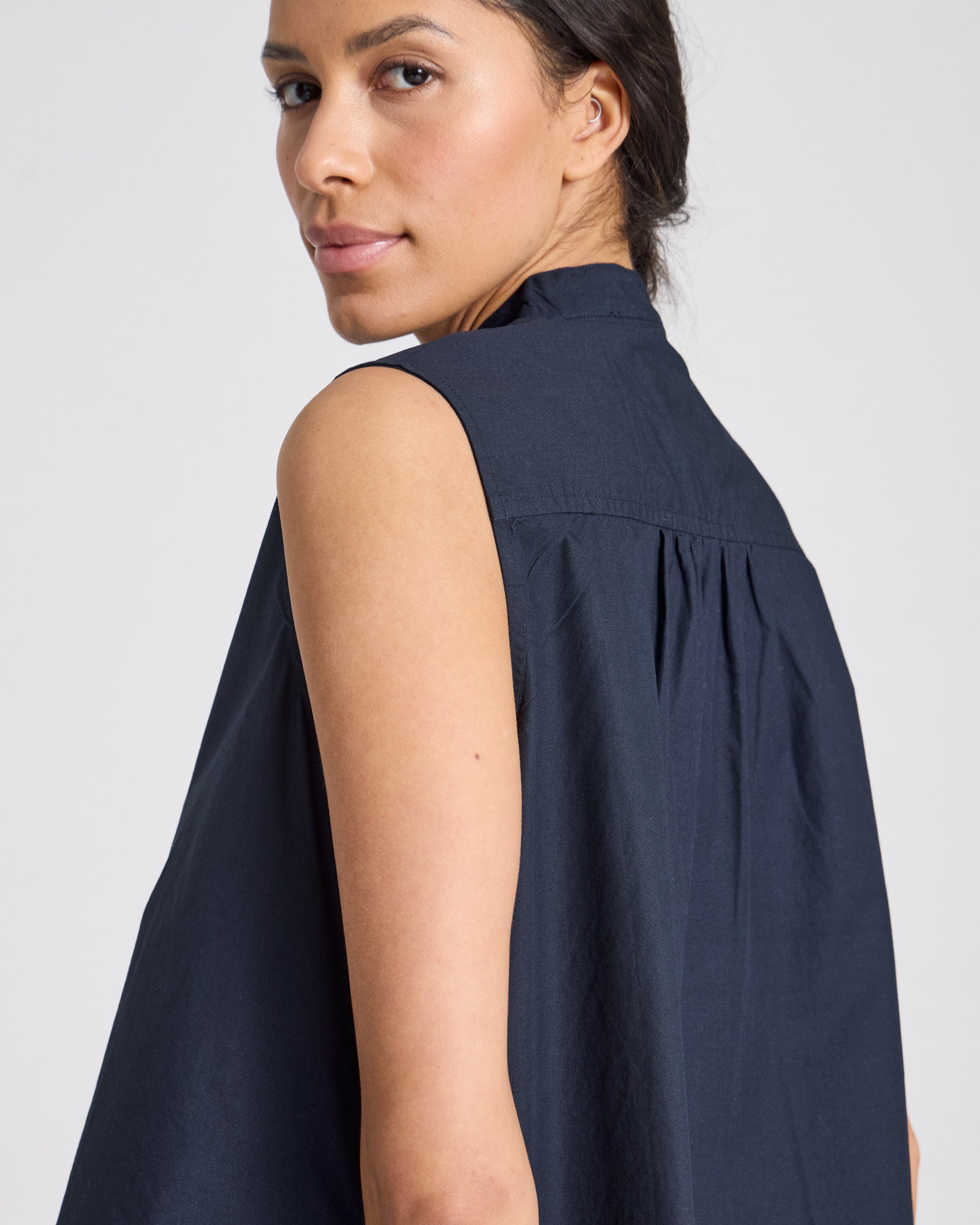 GAI+LISVA Elisa Top Poplin Gots 243975 Shirt 181 Midnight Blue