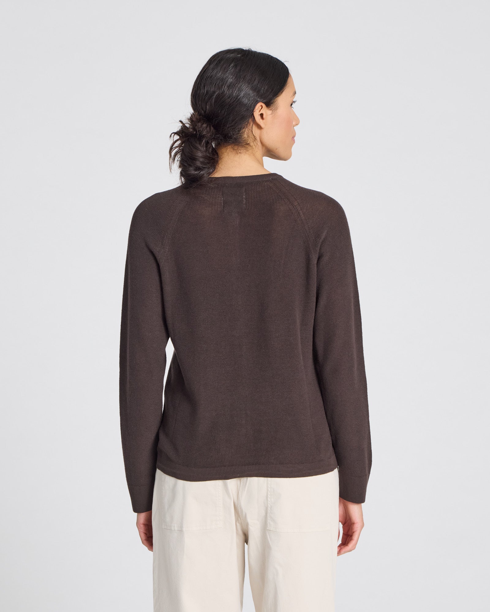 GAI+LISVA Ella L/S Cotton Rib Cardigan GOTS Cotton l Knitwear 681 Mulch