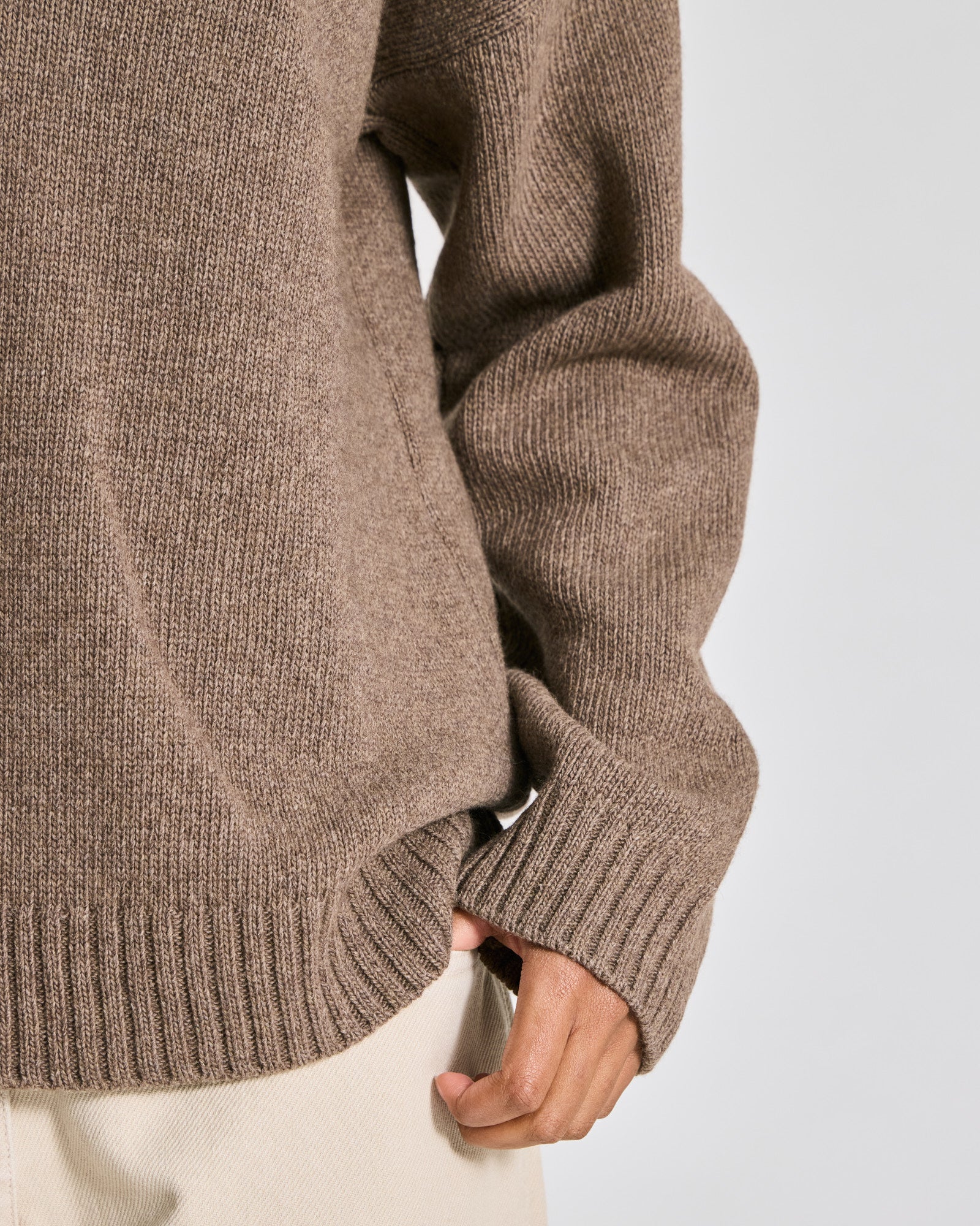 GAI+LISVA Elvira Lambswool V-neck Knit Lambswool l Knitwear 756 Mole Melangé