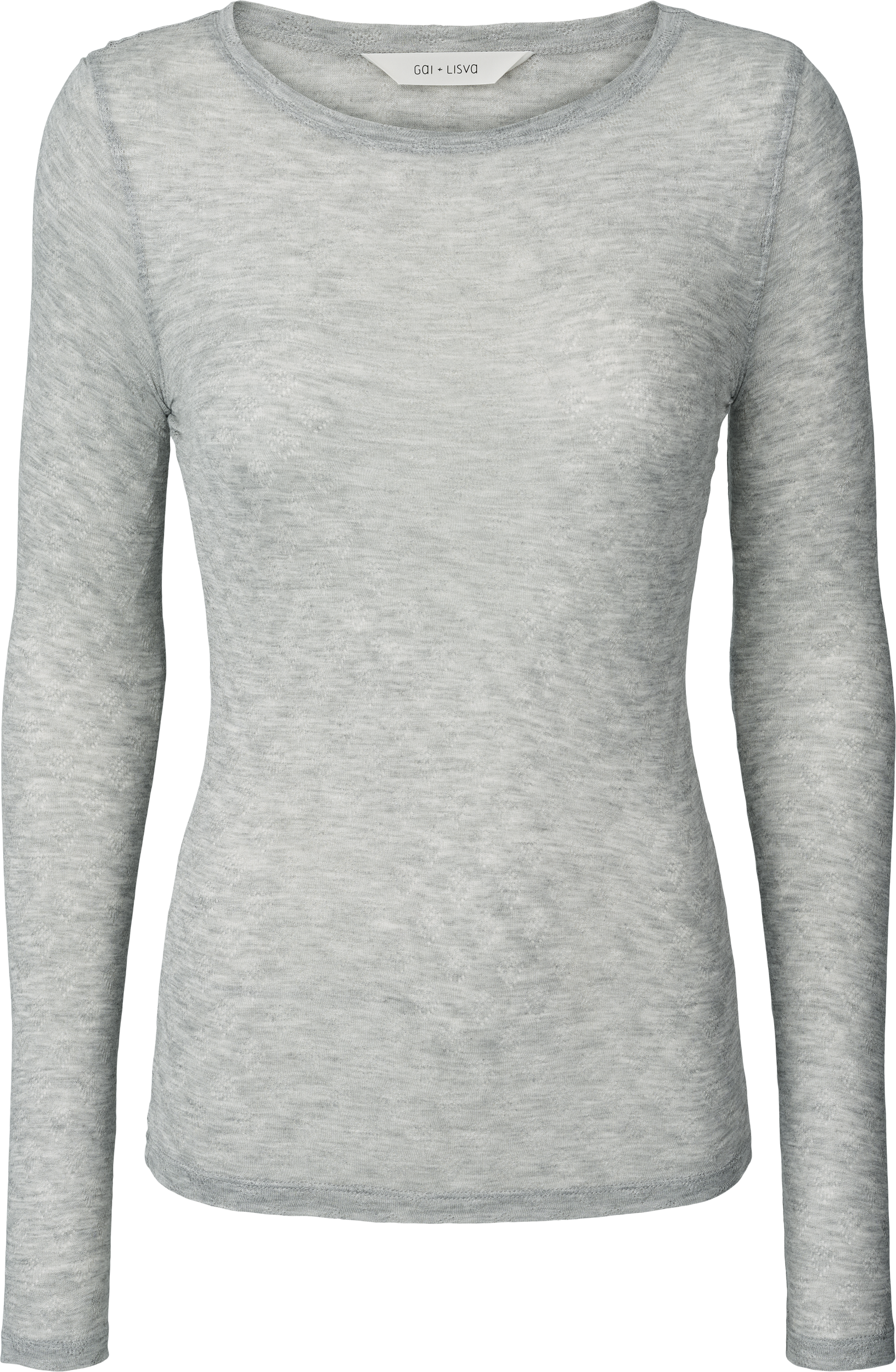 GAI+LISVA Fermi Silk Top Top 601 Light Grey Melange