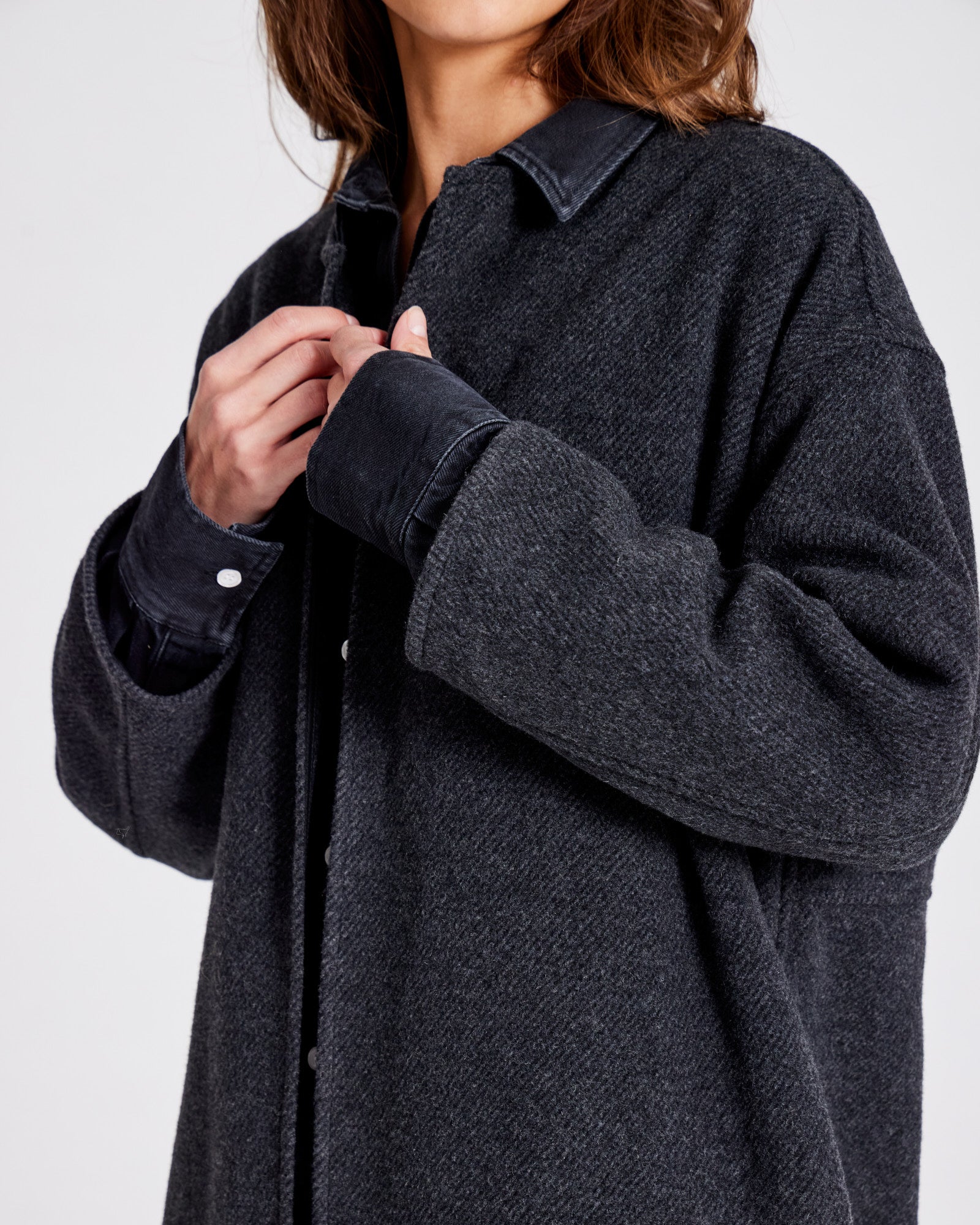 GAI+LISVA Flora Coat Outerwear 605 Dark Grey Melangè