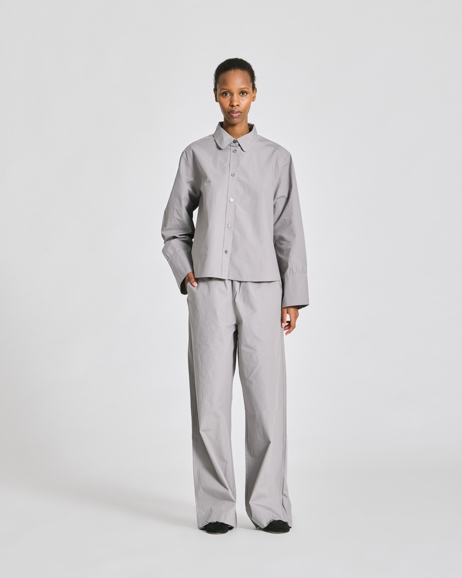GAI+LISVA Flora Shirt Poplin Gots 243975 Shirts & Blouses 701 Monument