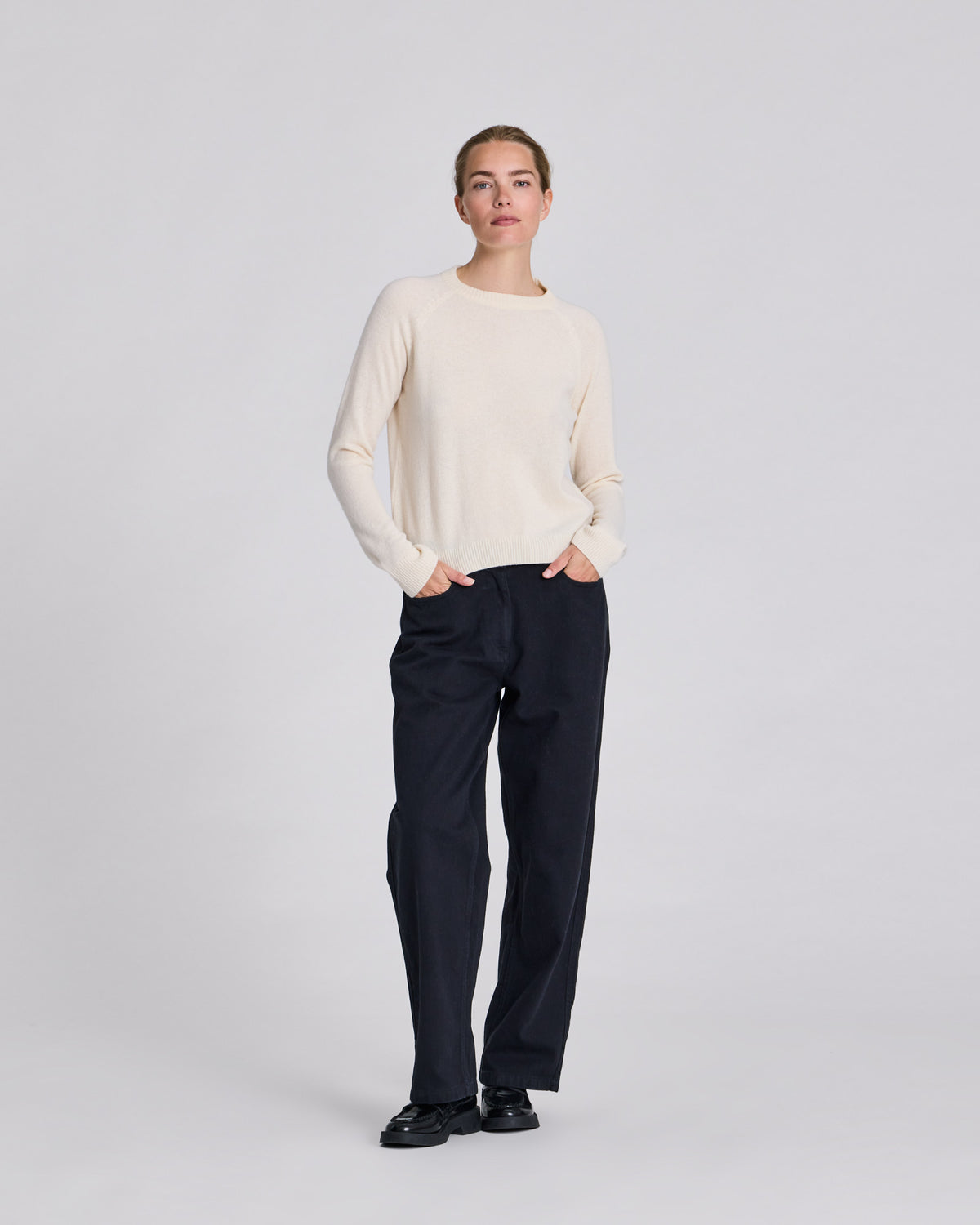 GAI+LISVA Gertrud L/S Pullover Lambswool Knit Lambswool l Knitwear 757 Ecru Melangé