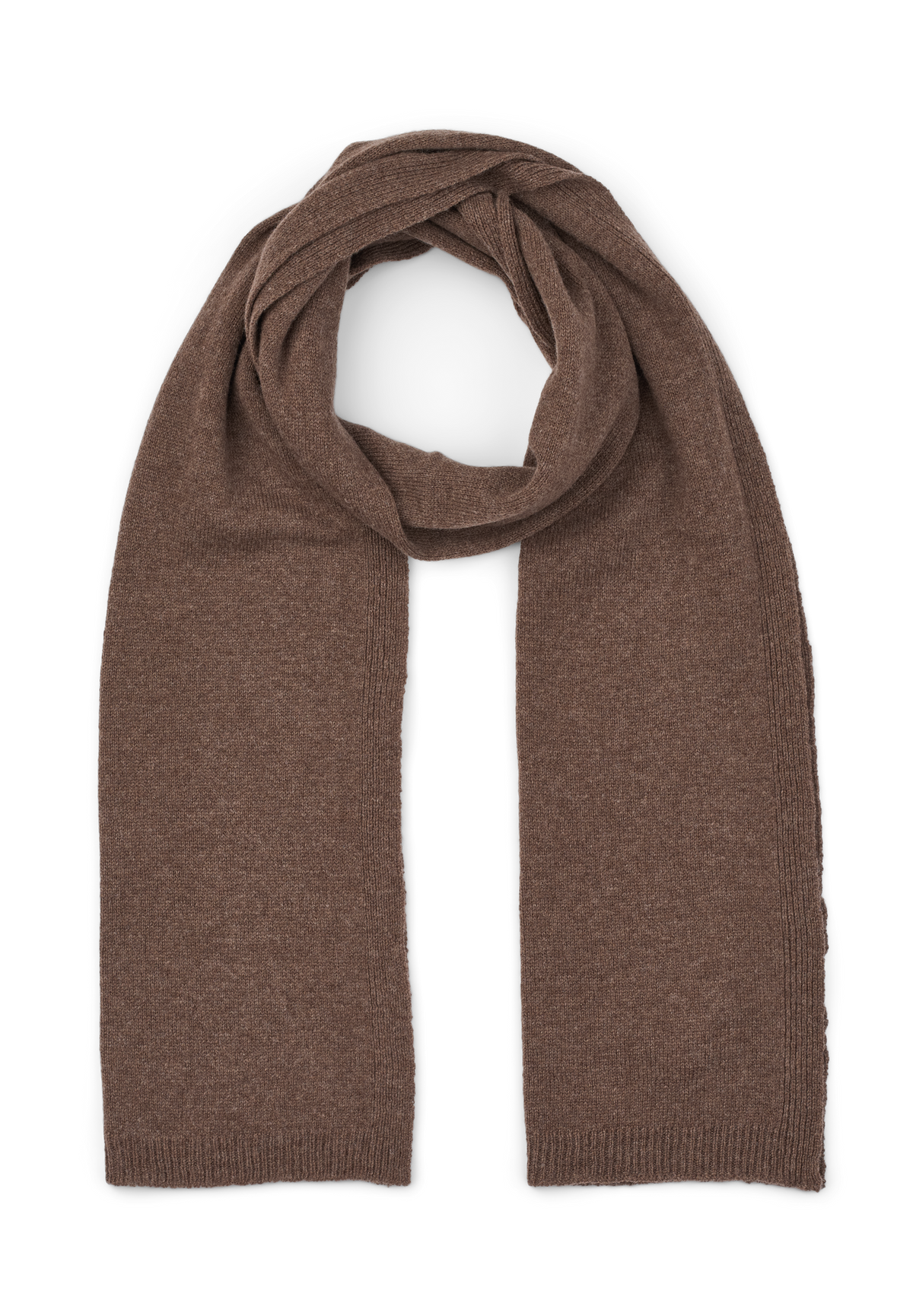 LISVA Gunvor Lambswool Knit Scarf Lambswool l Knitwear 676 Major Brown