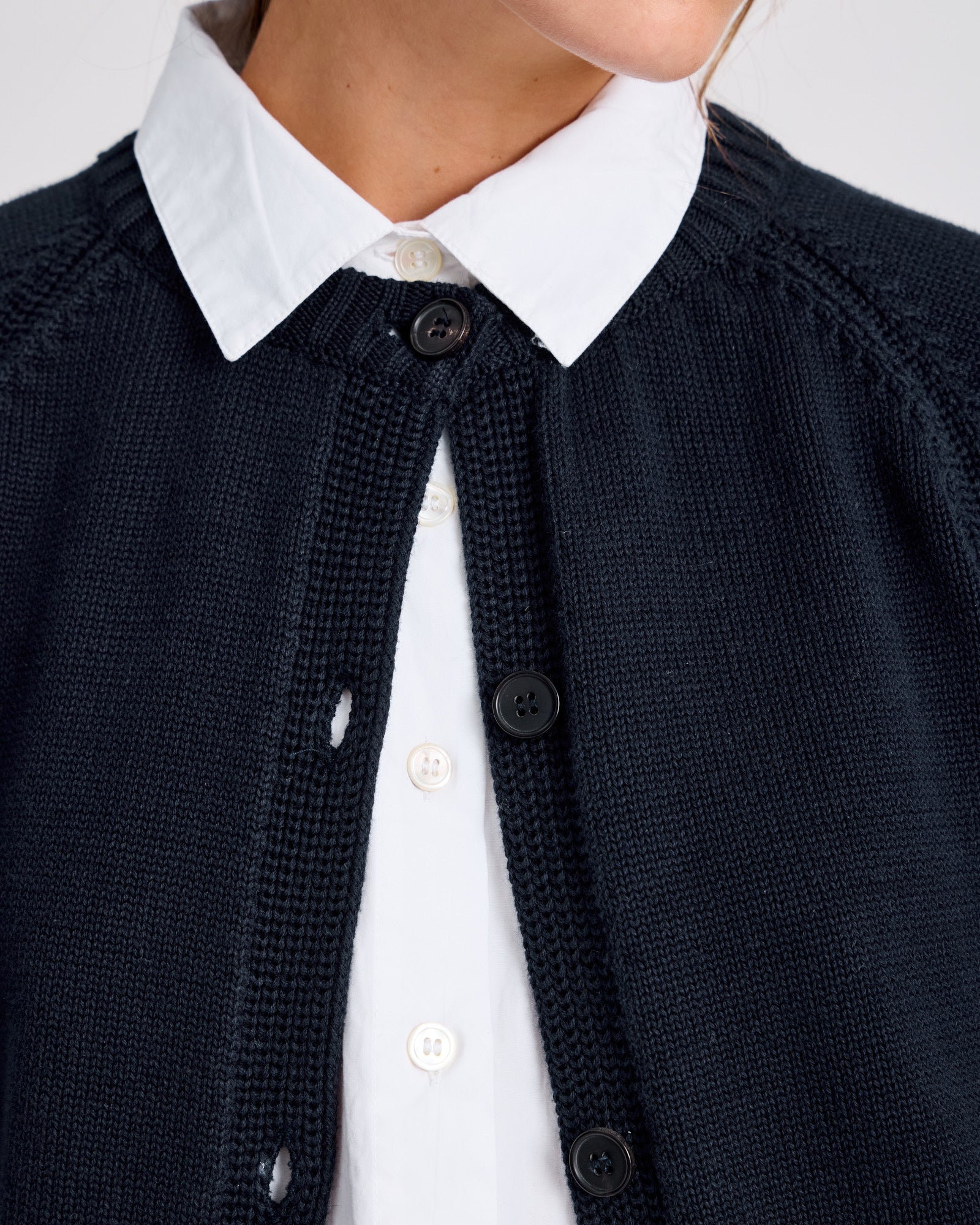 GAI+LISVA Inge Cardigan Cotton Knit GOTS Cotton l Knitwear 181 Midnight Blue