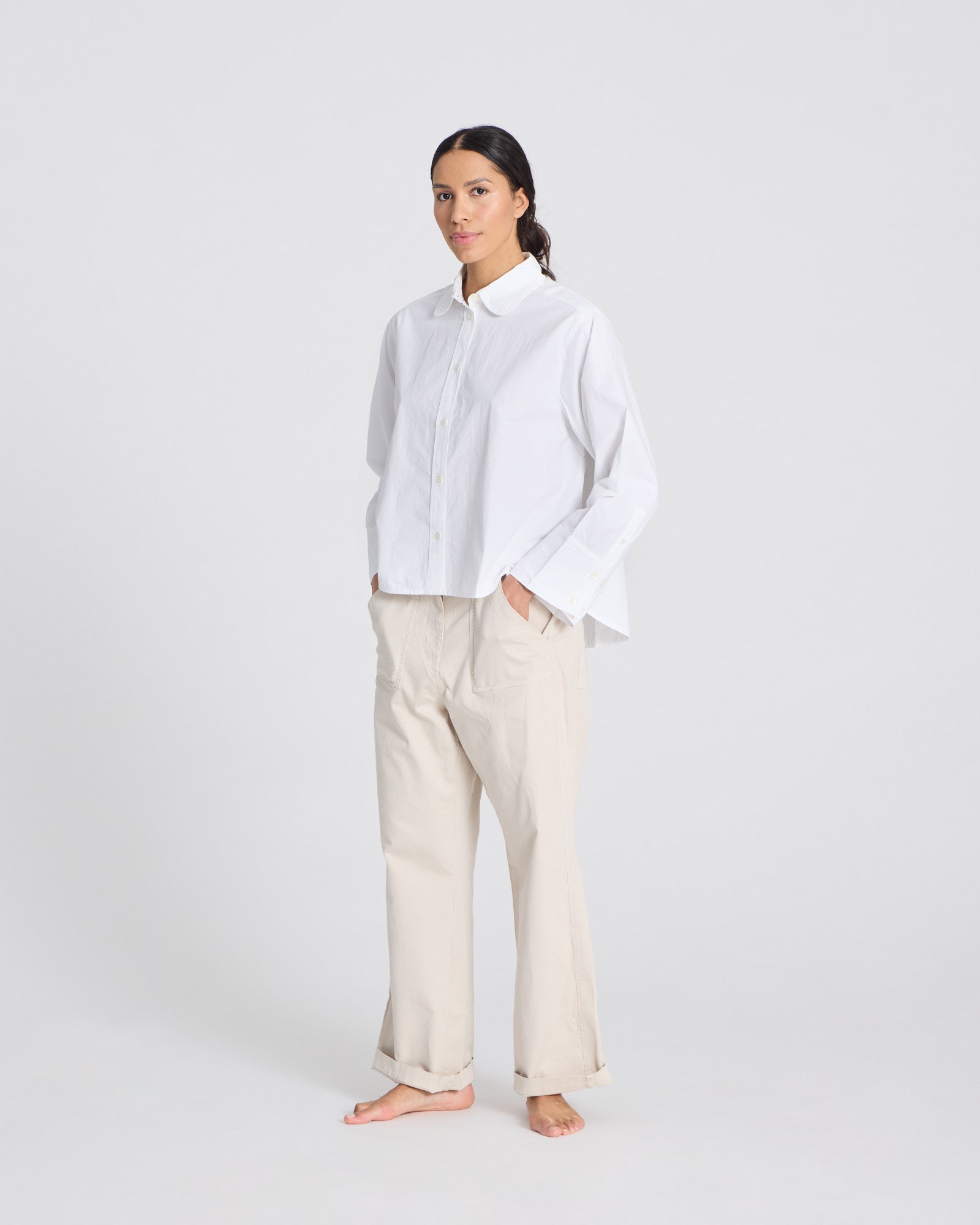 GAI+LISVA Isabella L/S Poplin Shirt Shirts & Blouses 100 White