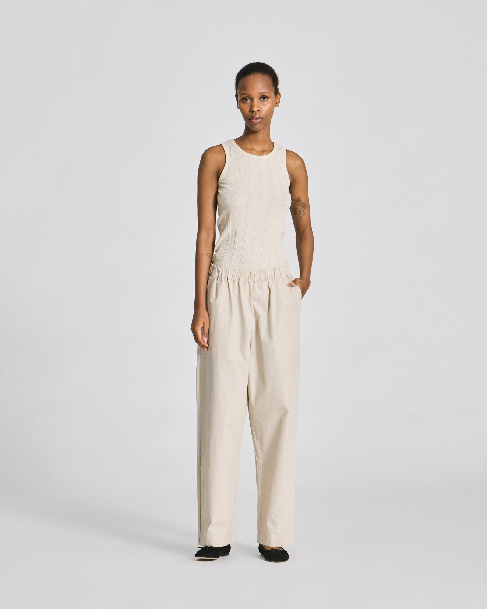 GAI+LISVA Jasmin Poplin Pants GOTS Trousers & Shorts 139 Ancient Grey