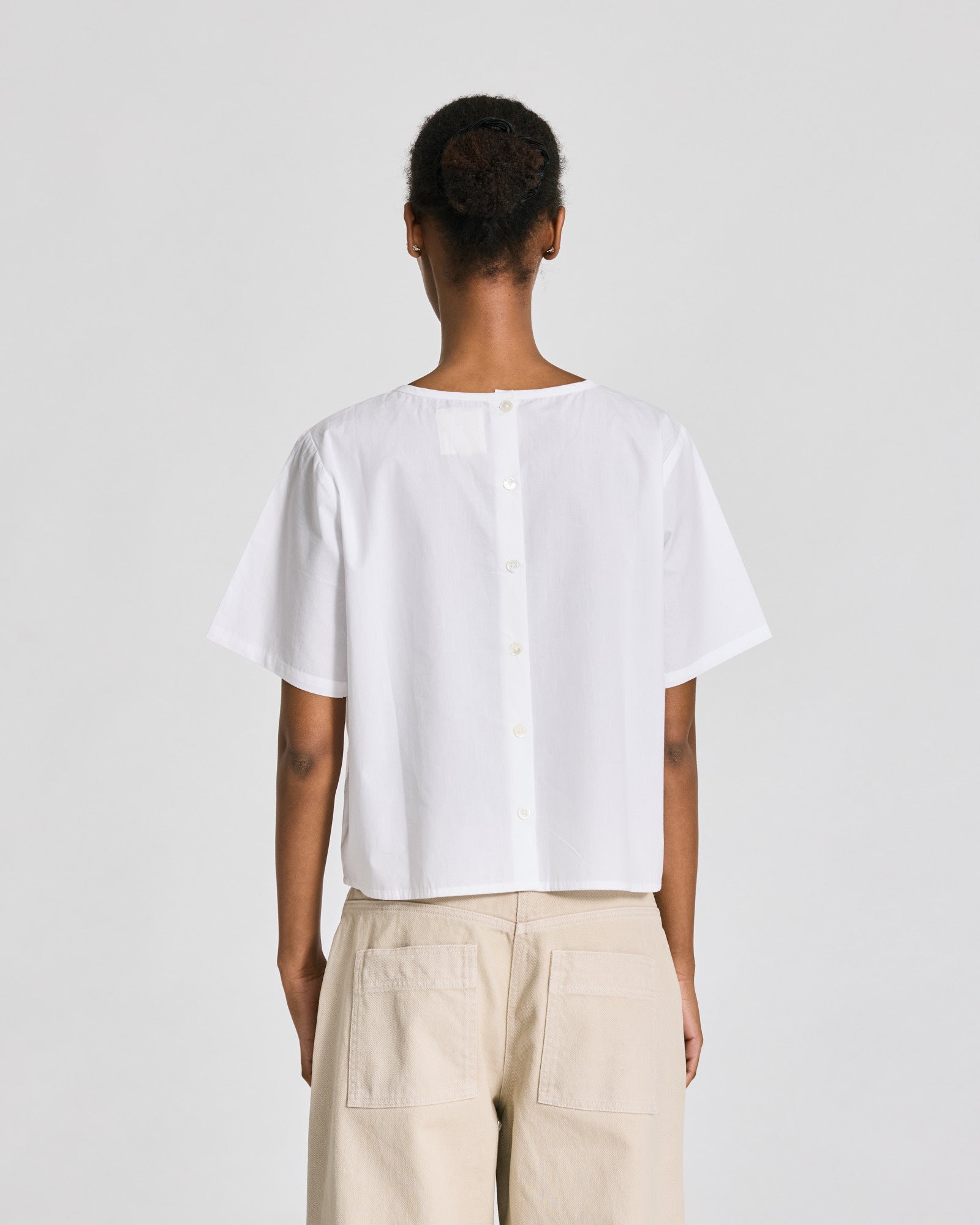 GAI+LISVA Lisva S/S Cotton Poplin Blouse Shirts & Blouses 100 White