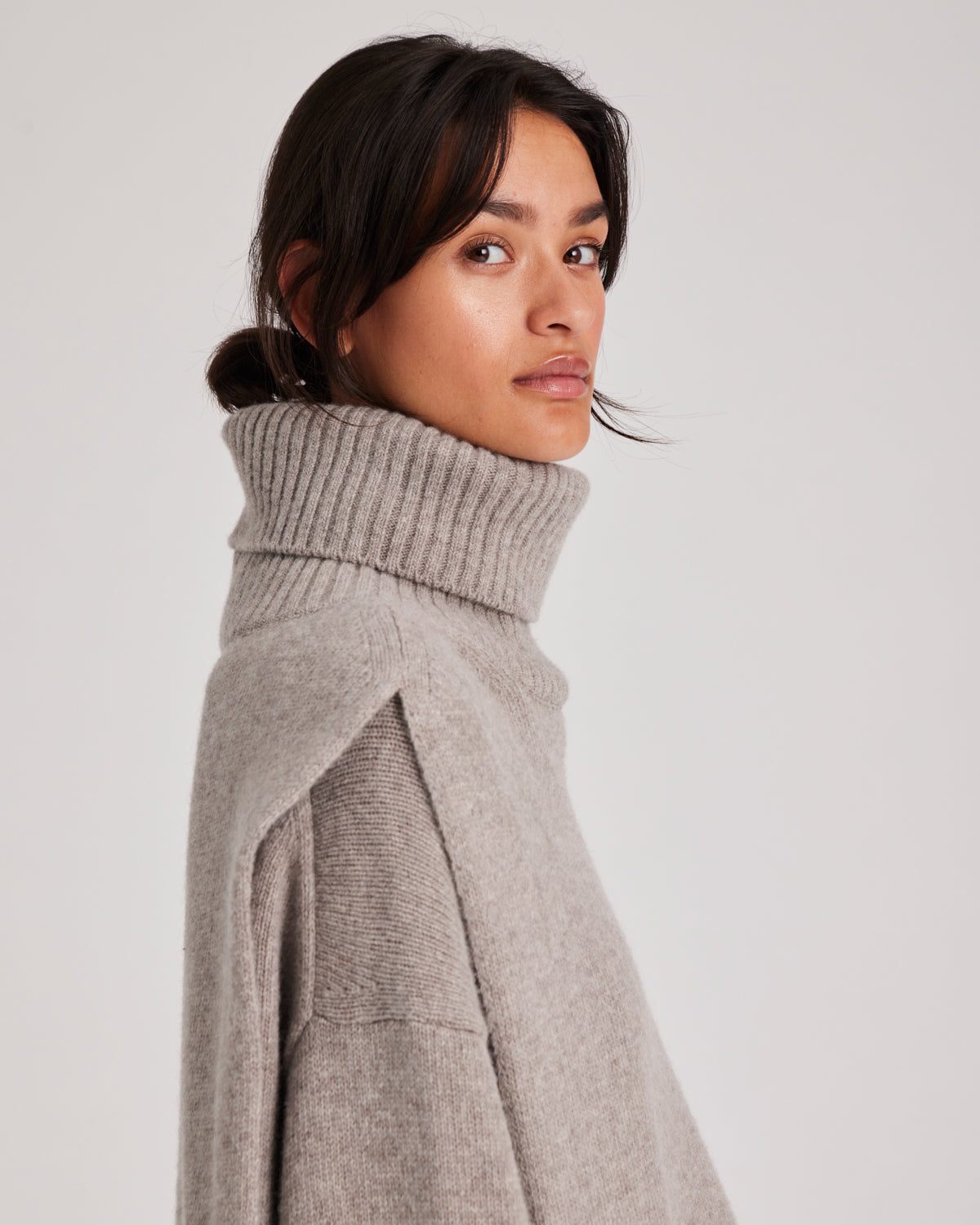 GAI+LISVA Michelle Neck Piece Lambswool l Knitwear 173 Stone Grey