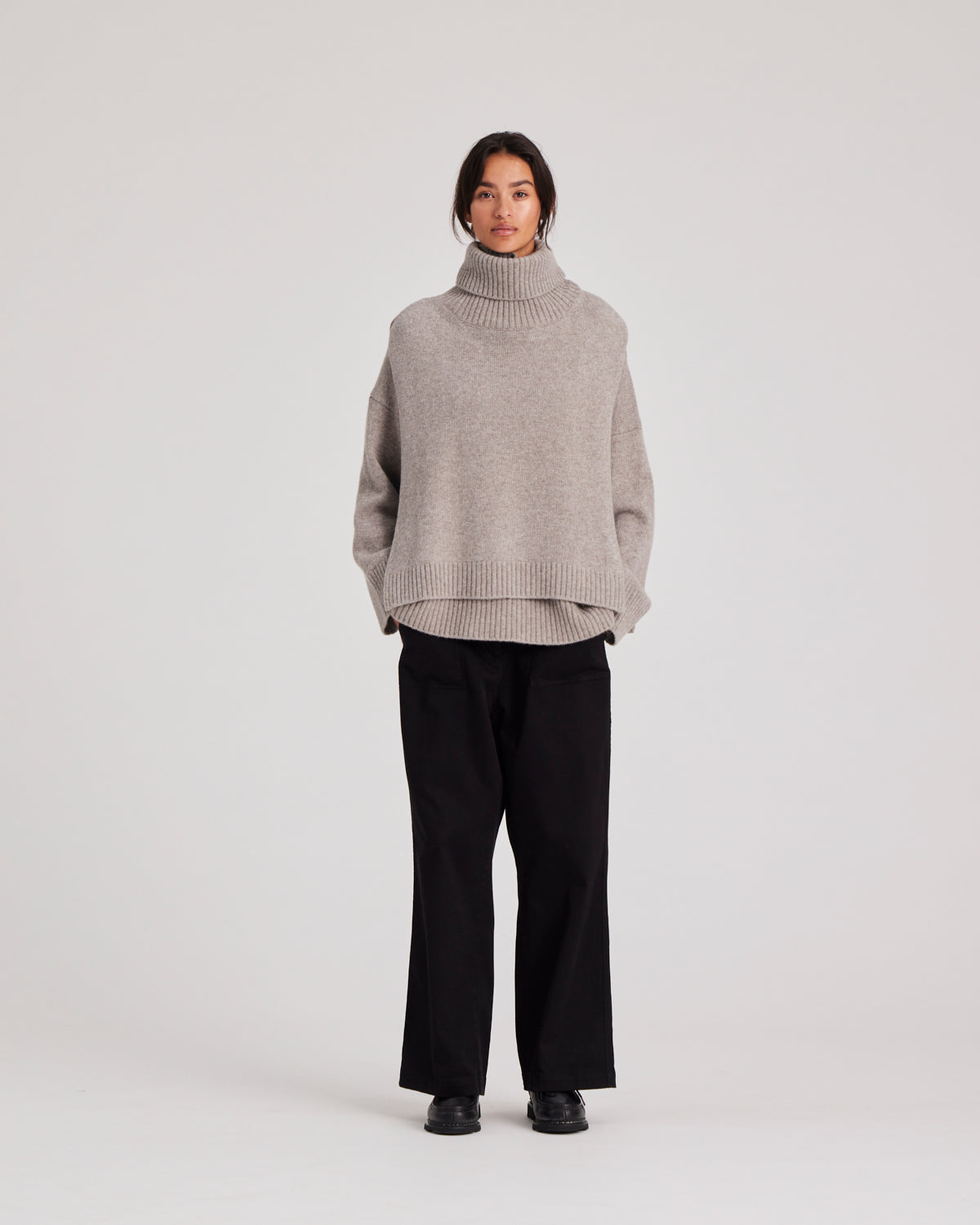 GAI+LISVA Michelle Neck Piece Lambswool l Knitwear 173 Stone Grey