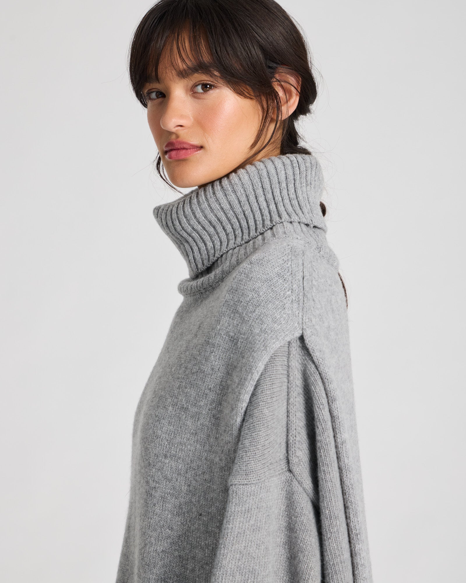 GAI+LISVA Michelle Neck Piece Lambswool l Knitwear 602 Grey Melange