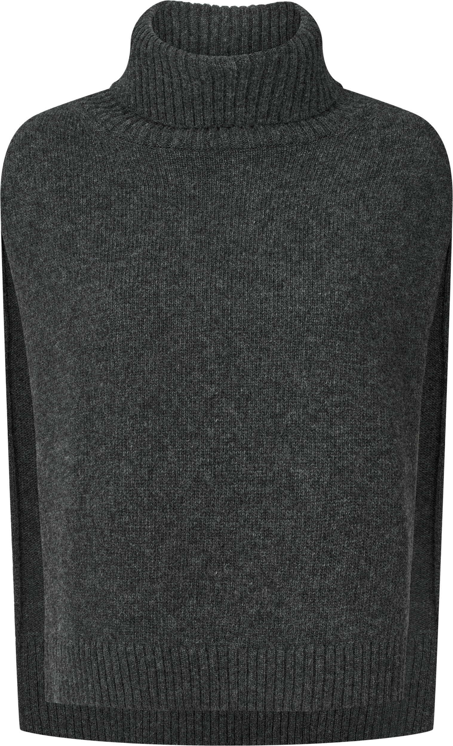 GAI+LISVA Michelle Neck Piece Lambswool l Knitwear 605 Dark Grey Melangè
