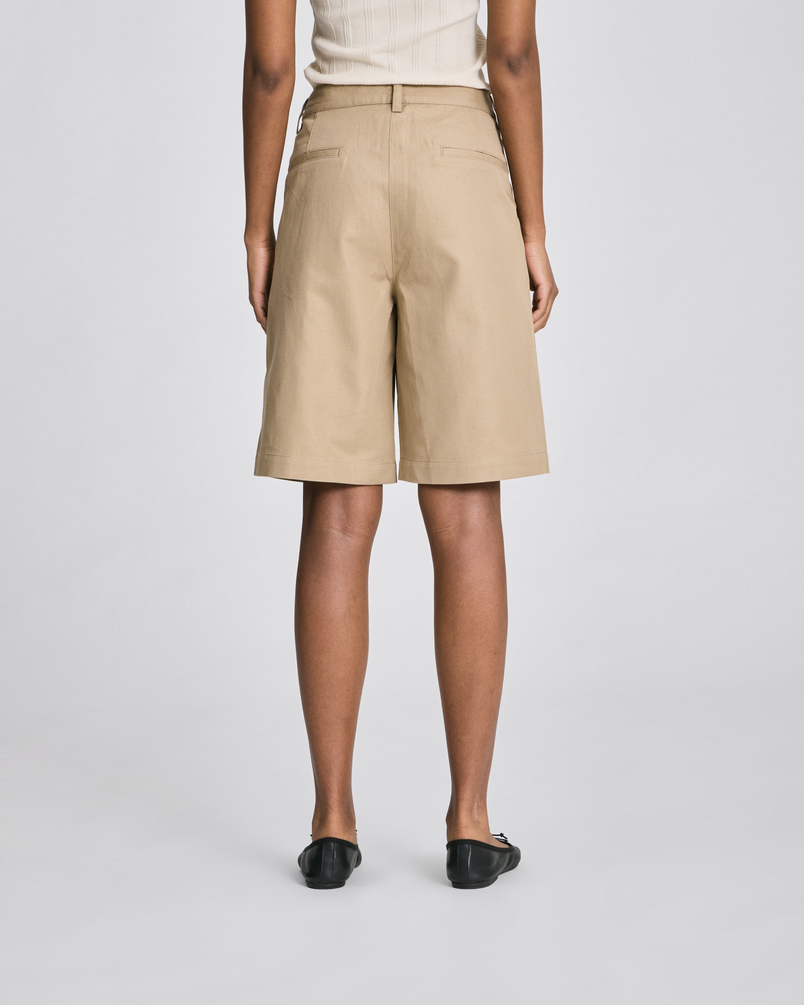 GAI+LISVA Nancy Cotton/Linen Twill Shorts Trousers & Shorts 735 Chinchilla