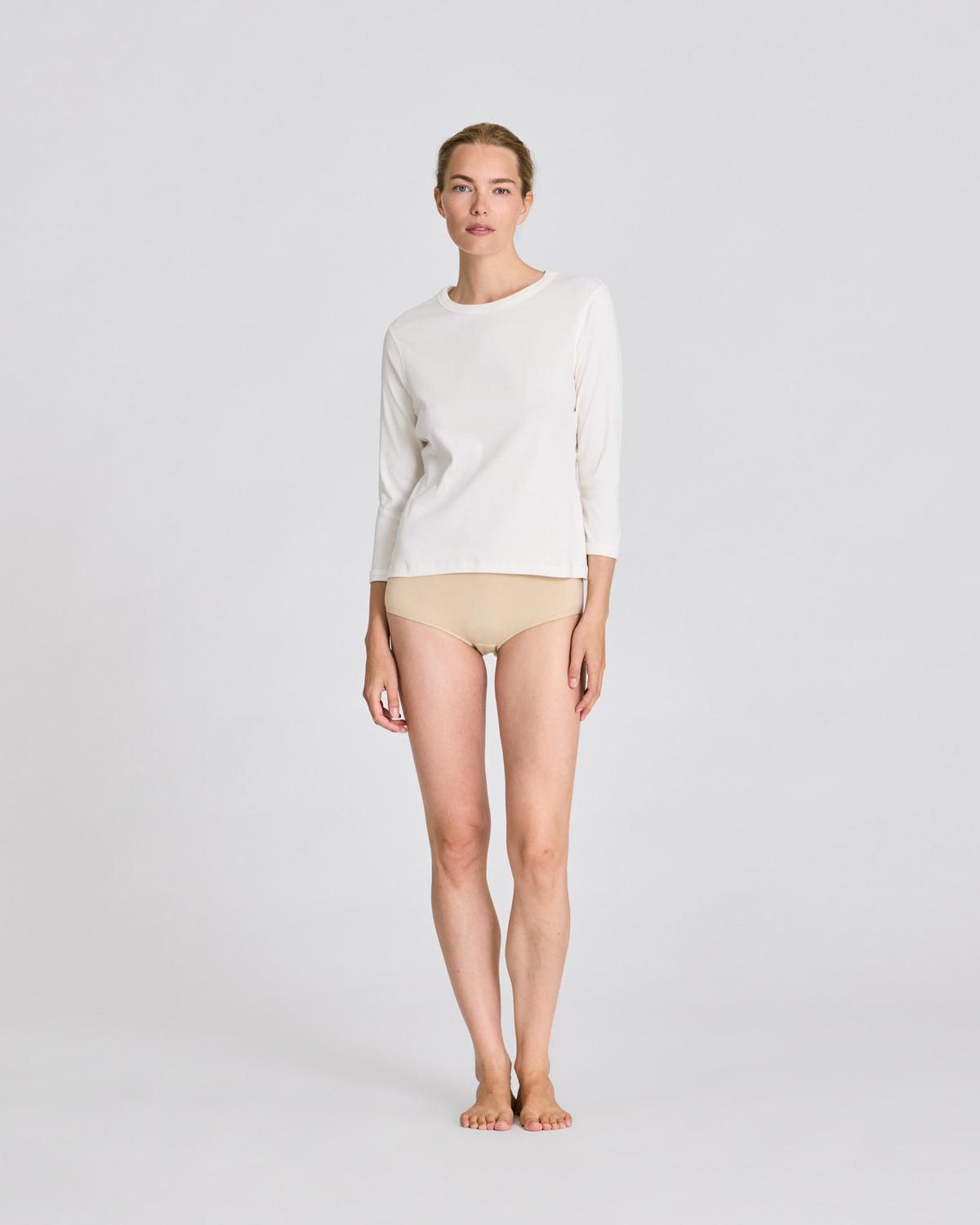 GAI+LISVA Sascha 3/4 Sleeve Cotton Top Tops & T-shirts 762 Egret
