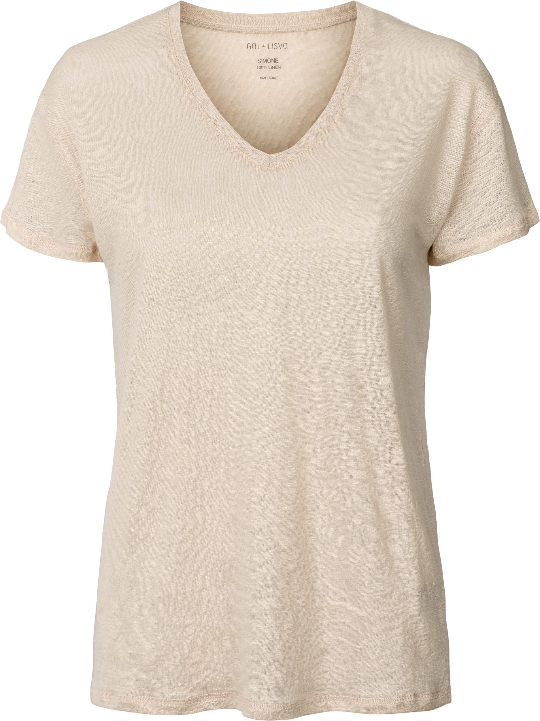 GAI+LISVA Simone Linen Tee Shirt Top 139 Ancient Grey