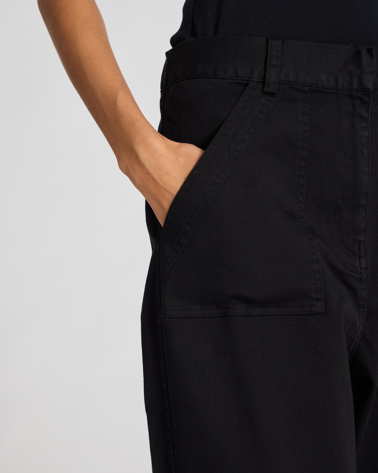 GAI+LISVA Tinne Cotton Twill Pant Pants & Shorts 650 Black