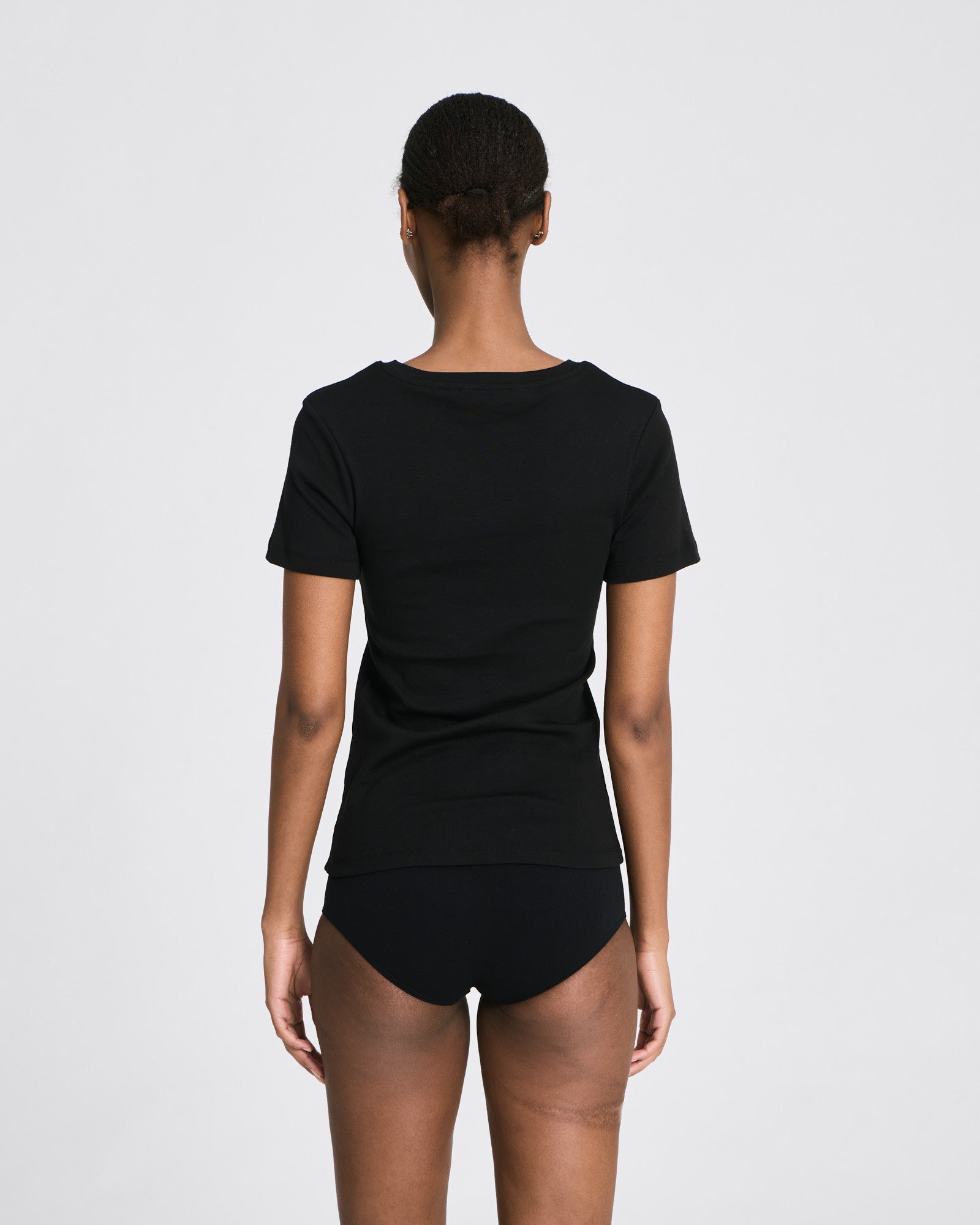 GAI+LISVA Trille Cotton Top 1x1 Rib Tee GOTS Tops & T-shirts 650 Black