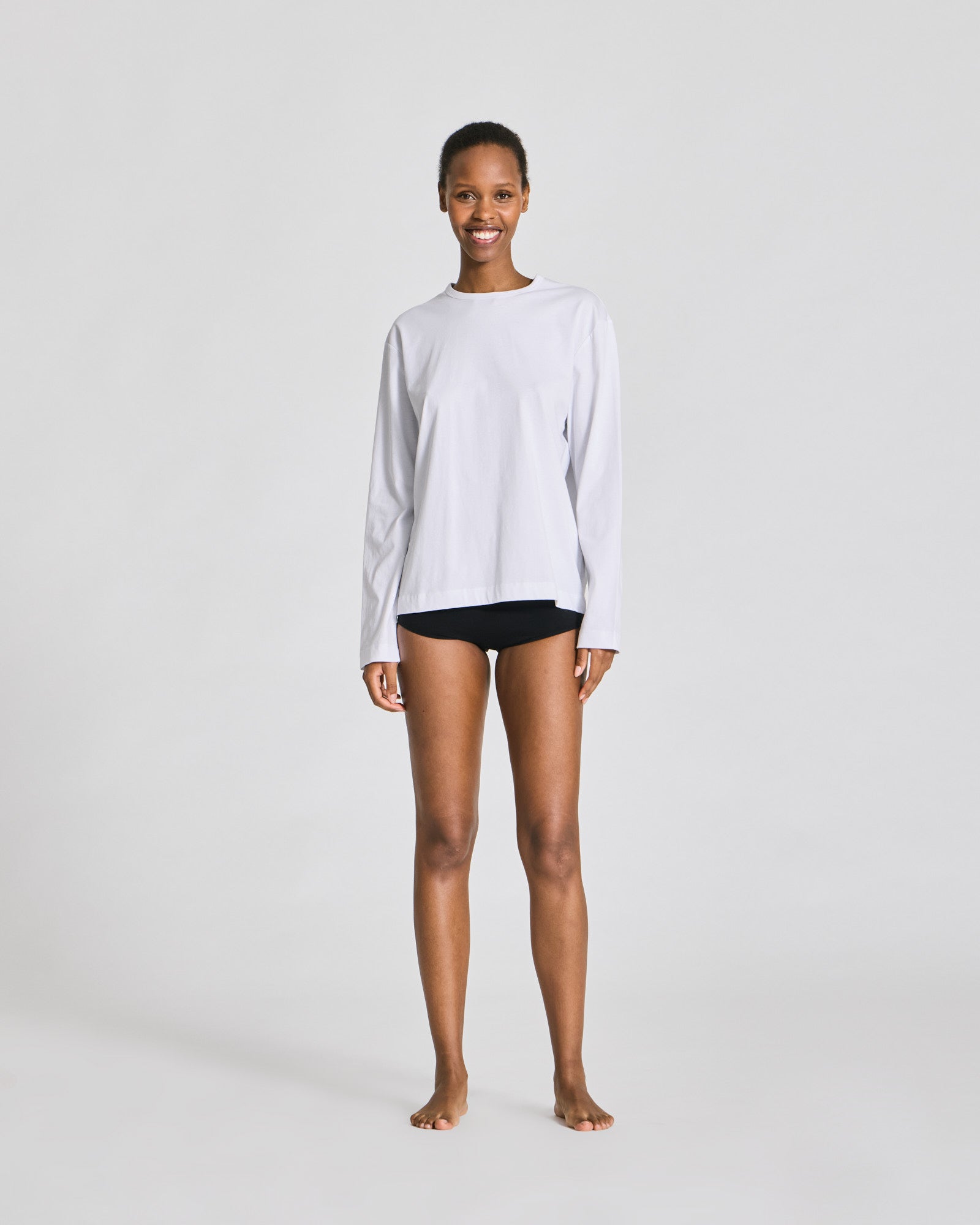 GAI+LISVA Veronica L/S Cotton Single Jersey Tee Tops & T-shirts 100 White