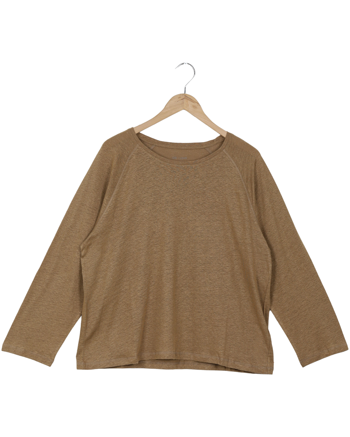 Secondhand Lisbeth Linen Top - Brown Mustard