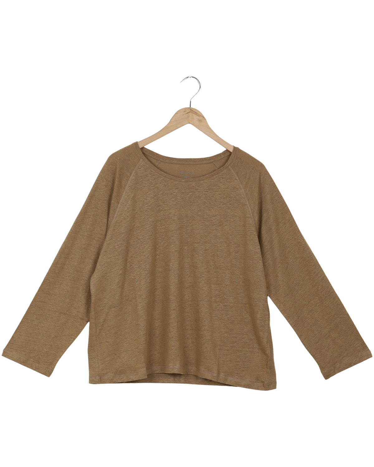 Secondhand Lisbeth Linen Top - Brown Mustard