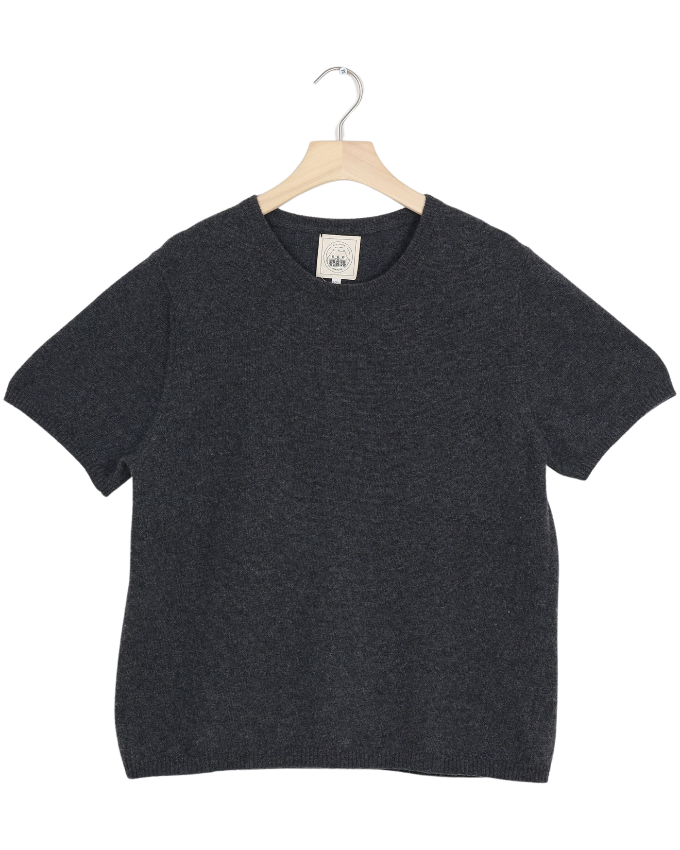 Secondhand Ellia Cashmere Tee - Dark Grey Melangè