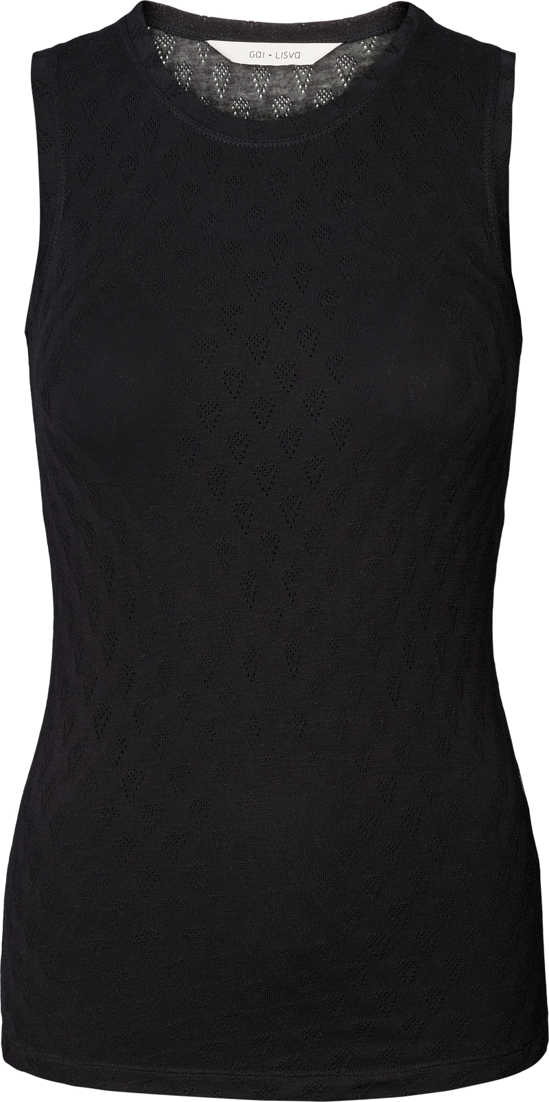 GAI+LISVA Alberte S´less Silk Top Top 652 Stretch Limo Black