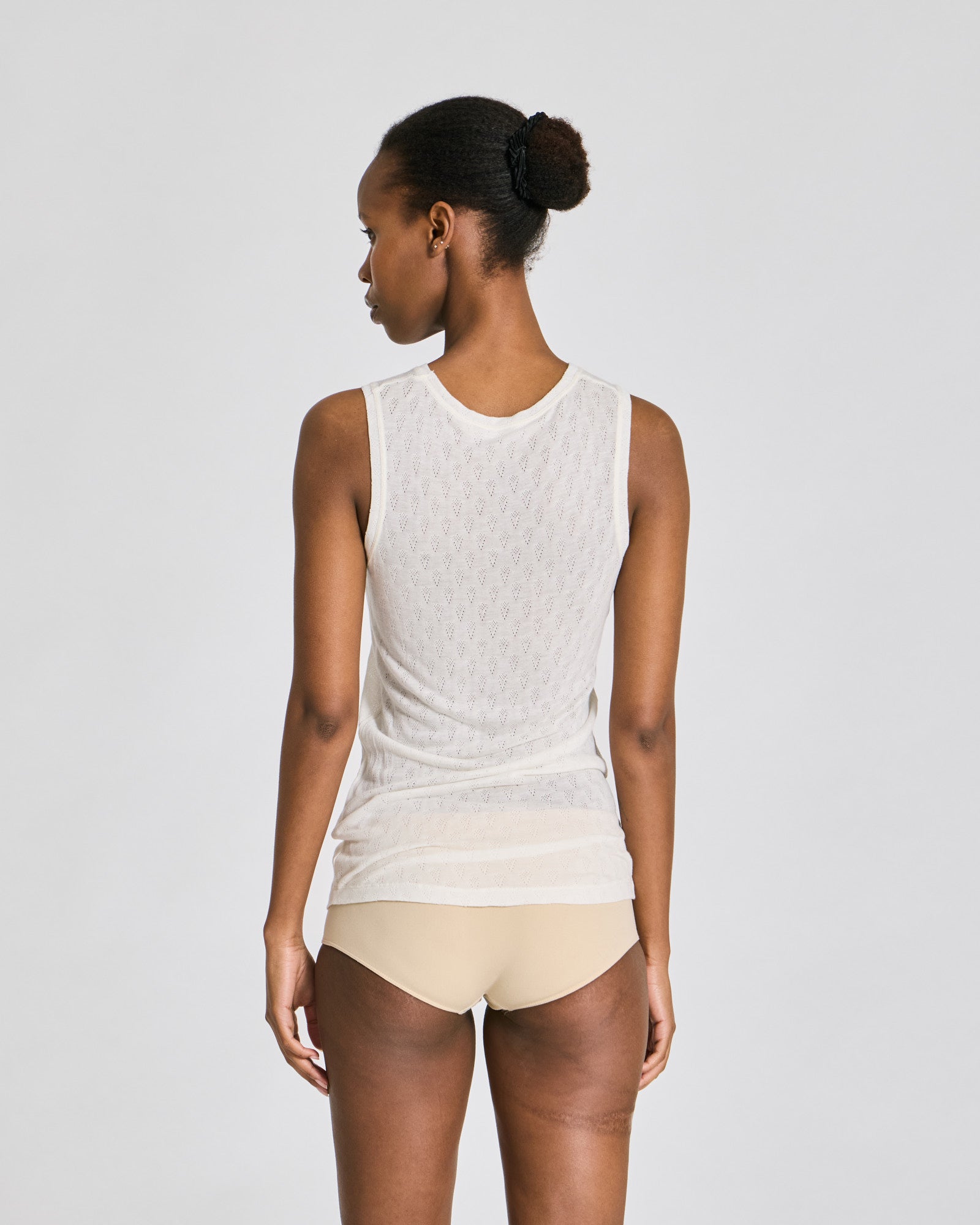 GAI+LISVA Alberte S´less Silk Top Tops & T-shirts 150 Off White