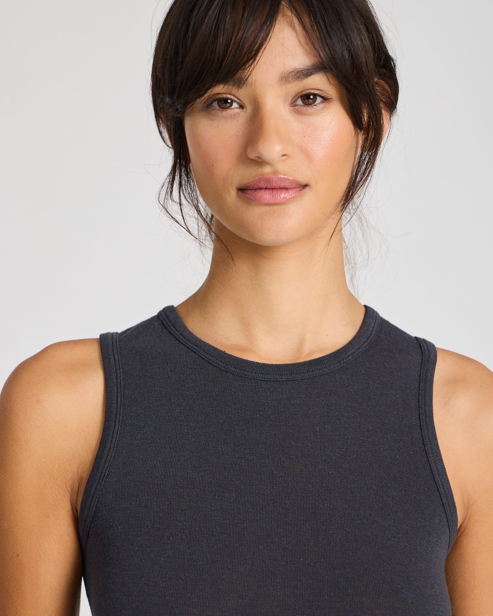 GAI+LISVA Alberte Wool Top Top 605 Dark Grey Melangè