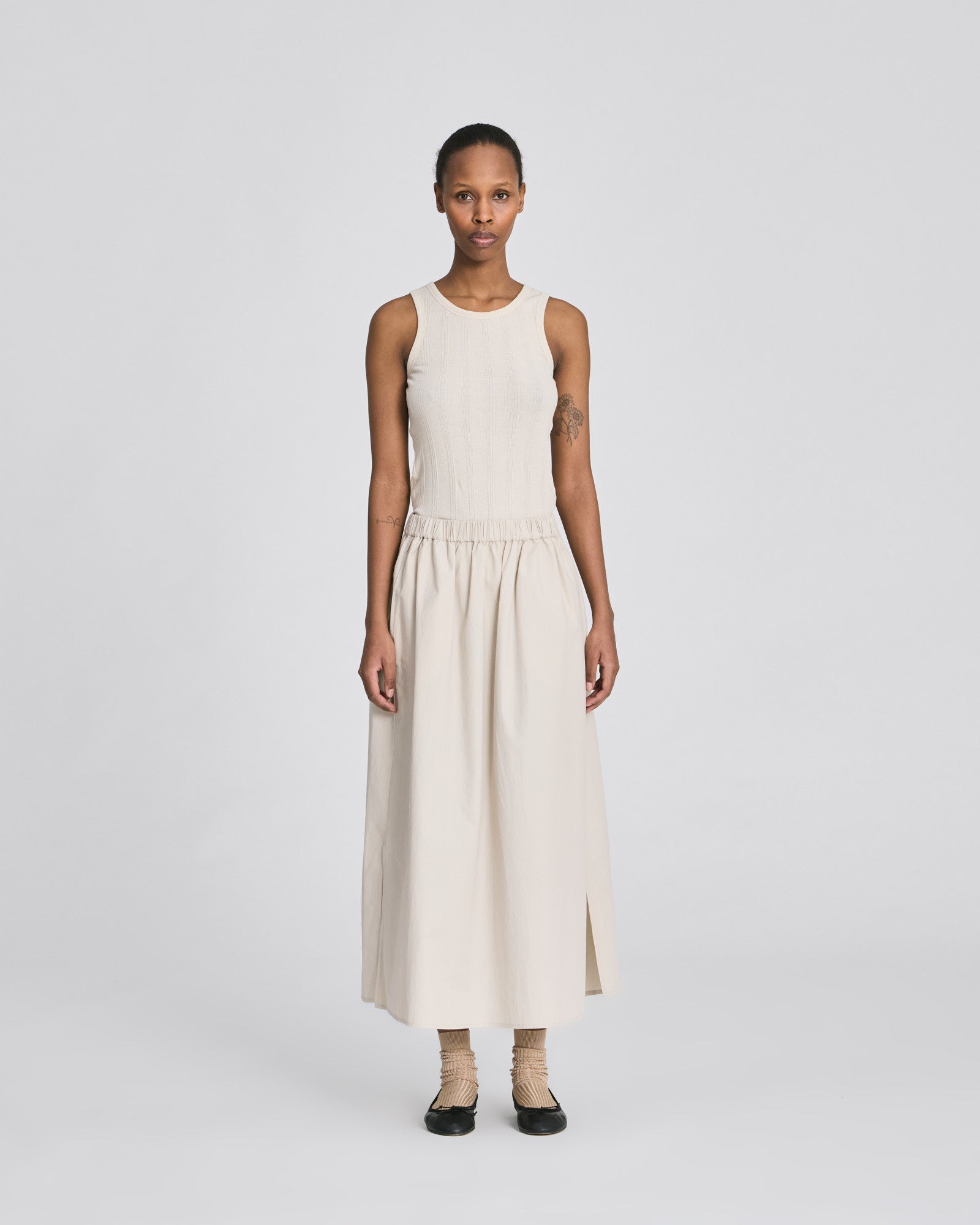 GAI+LISVA Alice Poplin Skirt GOTS Dresses & Skirts 139 Ancient Grey
