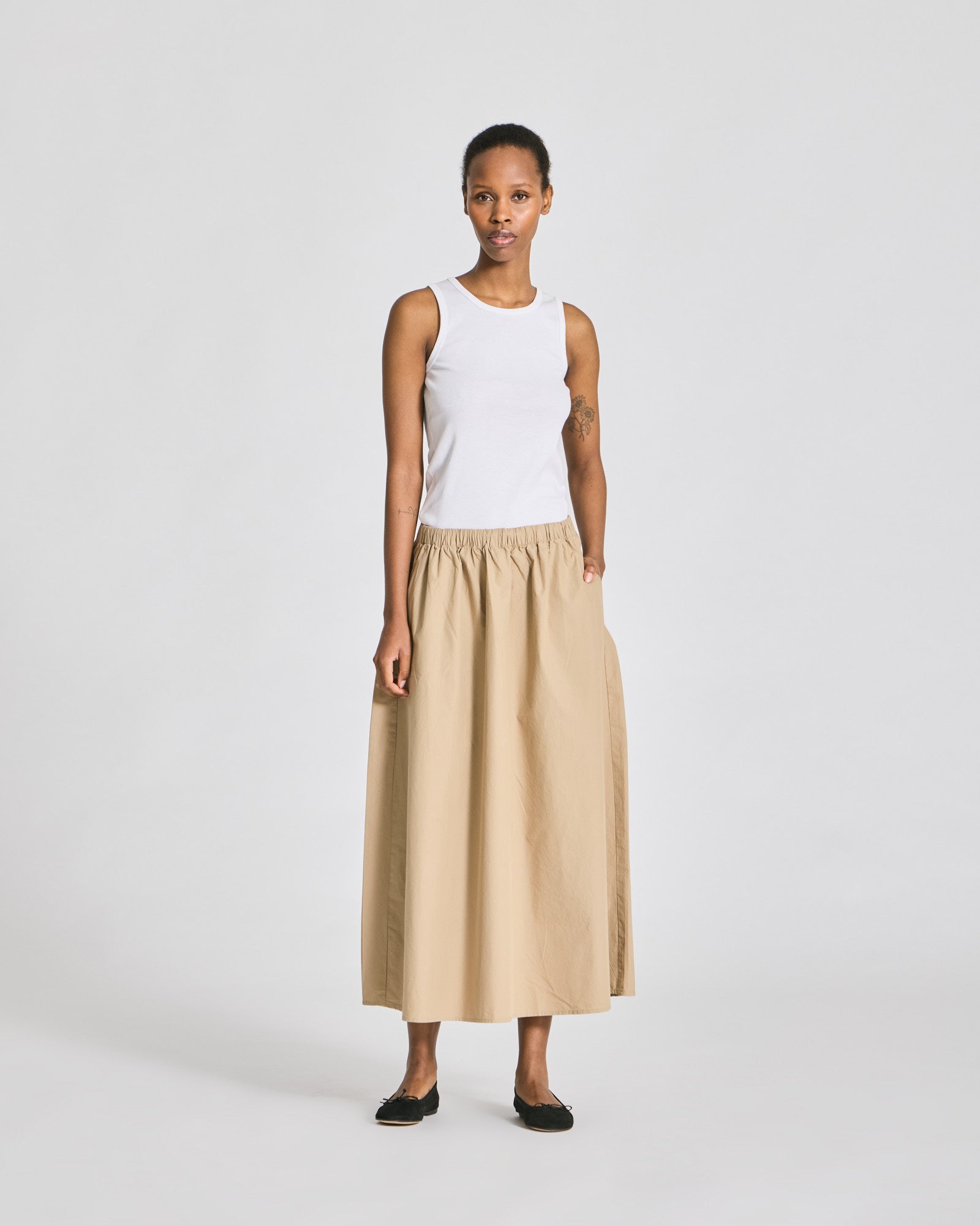 GAI+LISVA Alice Poplin Skirt GOTS Dresses & Skirts 735 Chinchilla