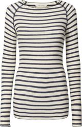 GAI+LISVA Amalie Wool Top Top 197 Reverse Denim Stripe