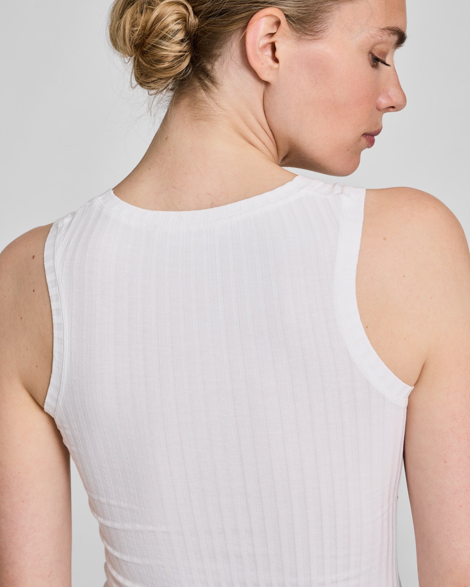 GAI+LISVA Anastasia S´less Rib Top Tops & T-shirts 100 White
