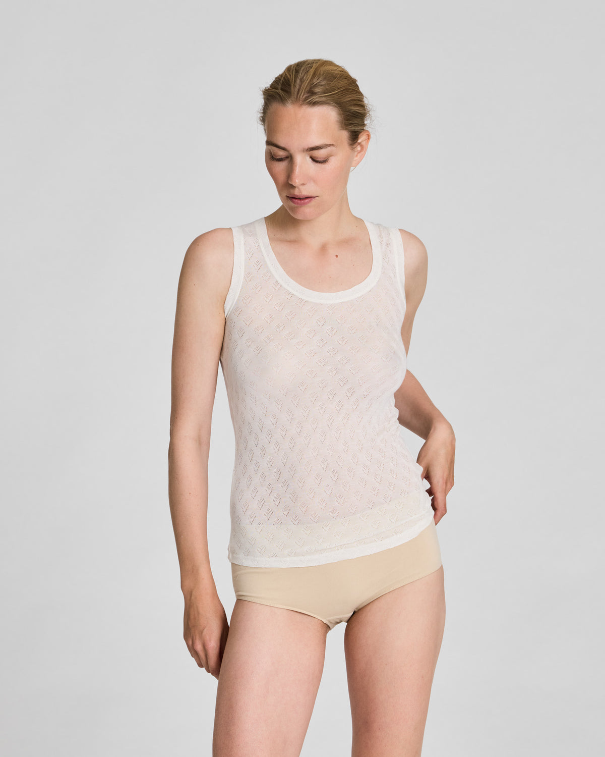 GAI+LISVA Anastasia S´less Silk Top Tops & T-shirts 150 Off White