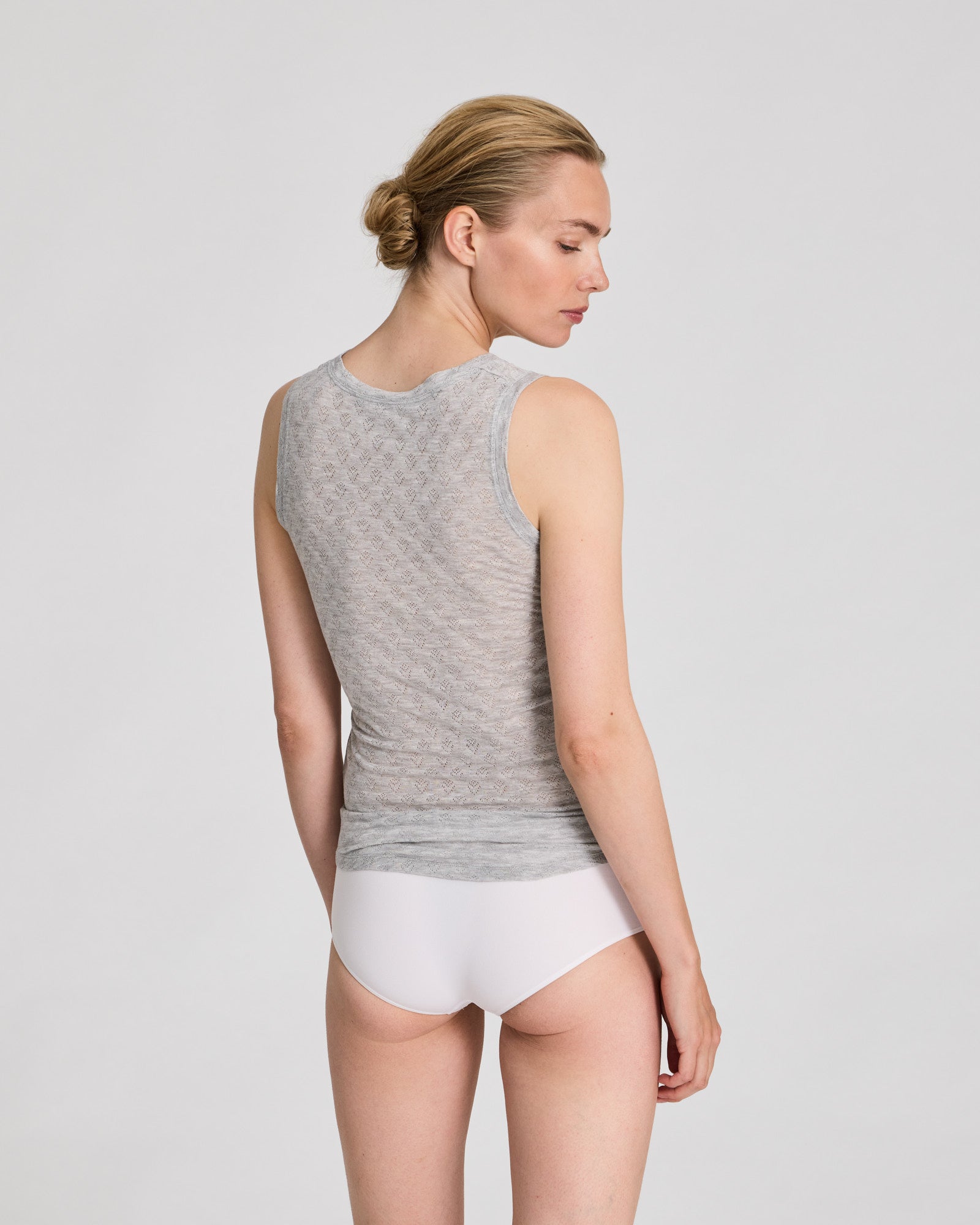 GAI+LISVA Anastasia S´less Silk Top Tops & T-shirts 601 Light Grey Melange