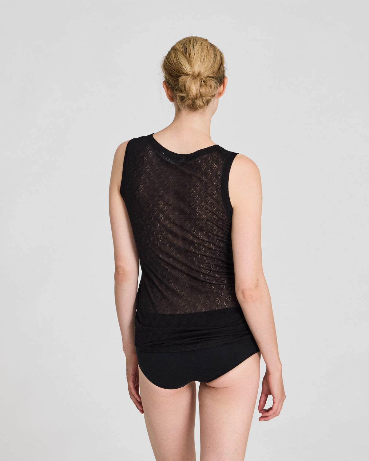 GAI+LISVA Anastasia S´less Silk Top Tops & T-shirts 652 Stretch Limo Black