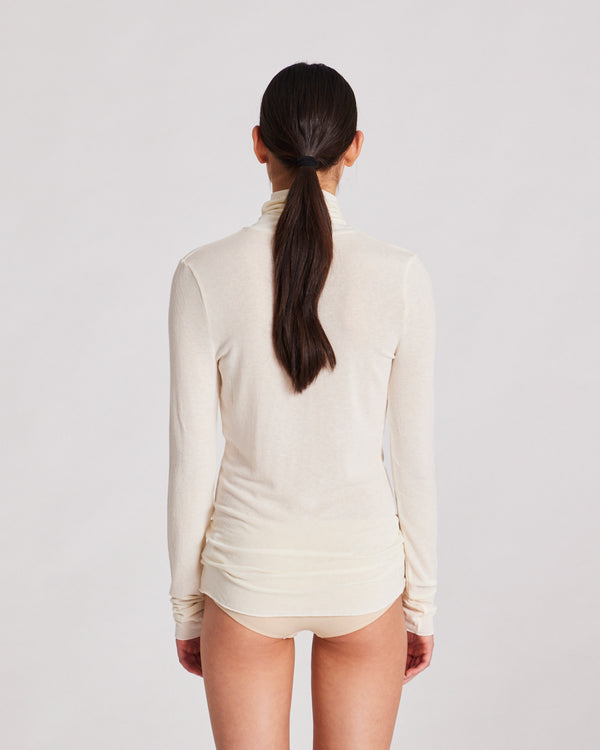 GAI+LISVA Anna Wool Turtleneck Top 150 Off White