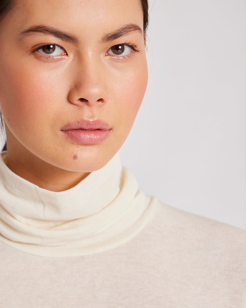 GAI+LISVA Anna Wool Turtleneck Top 150 Off White