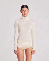 GAI+LISVA Anna Wool Turtleneck Top 150 Off White